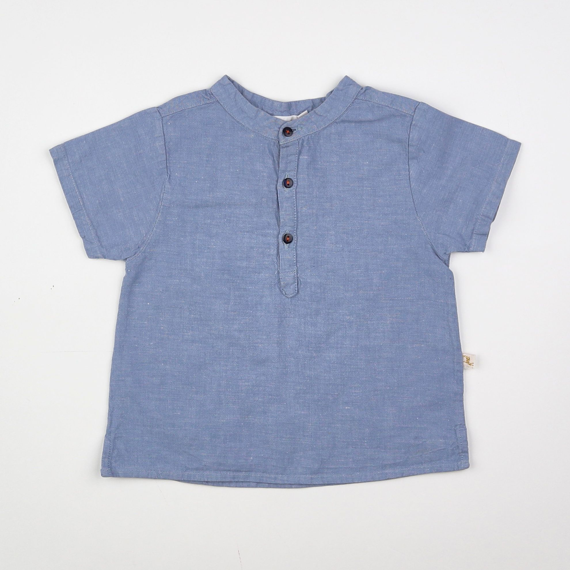 Les Enfantines - chemise bleu - 2 ans