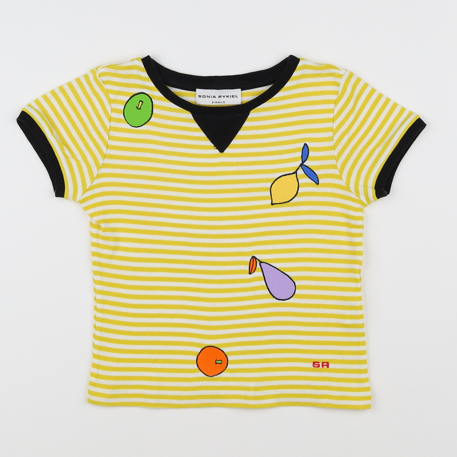 Sonia Rykiel - tee-shirt blanc, jaune - 4 ans