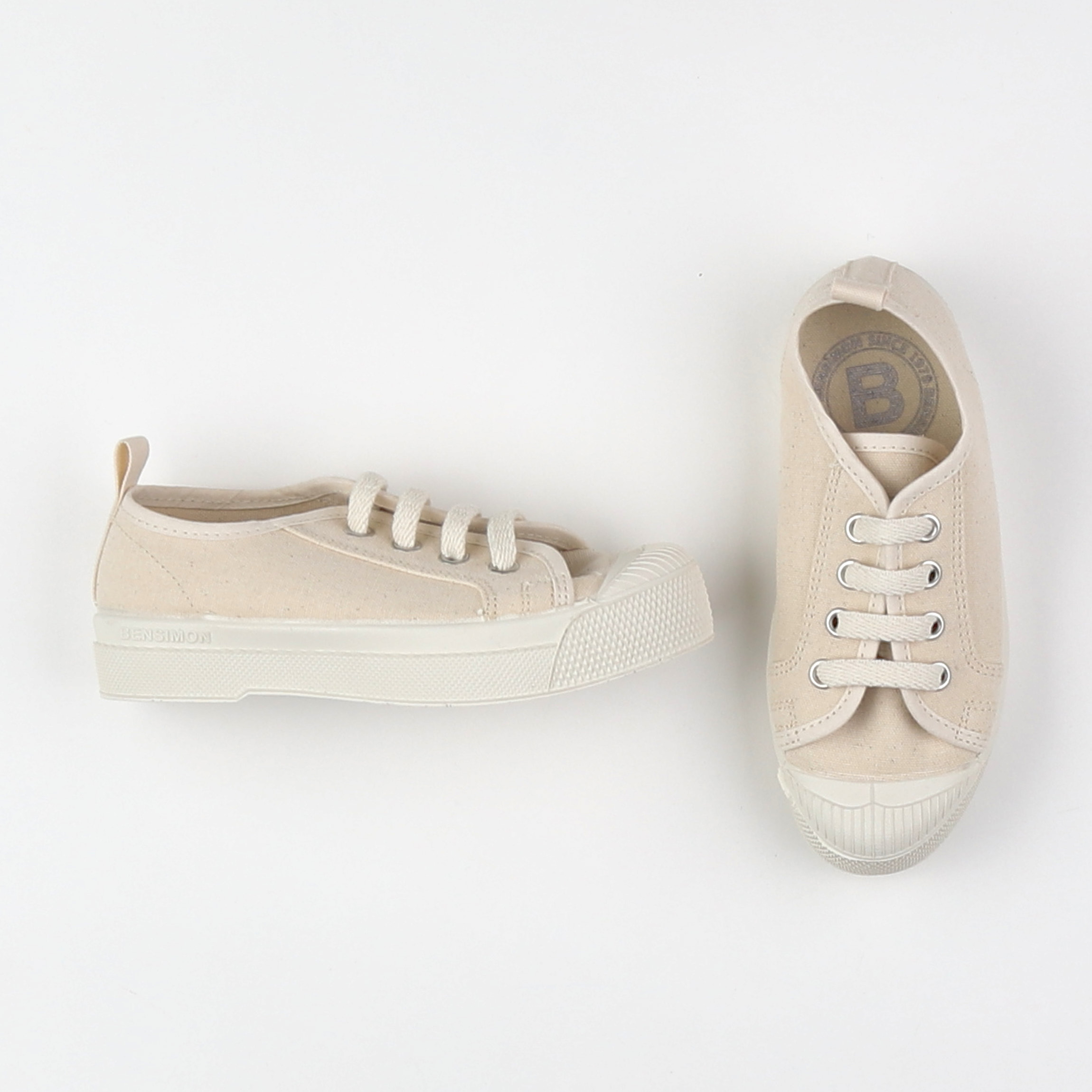 Bensimon - tennis à lacets beige (neuf) - pointure 33