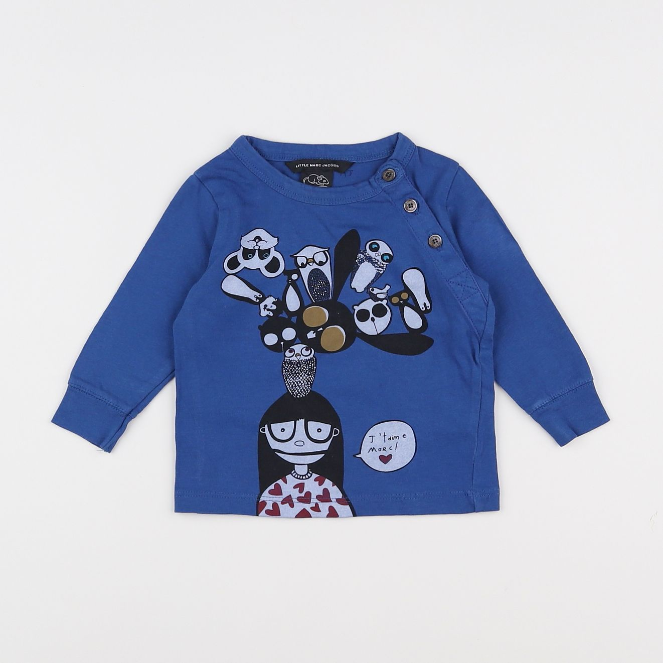 Little marc jacobs - tee-shirt bleu - 6 mois