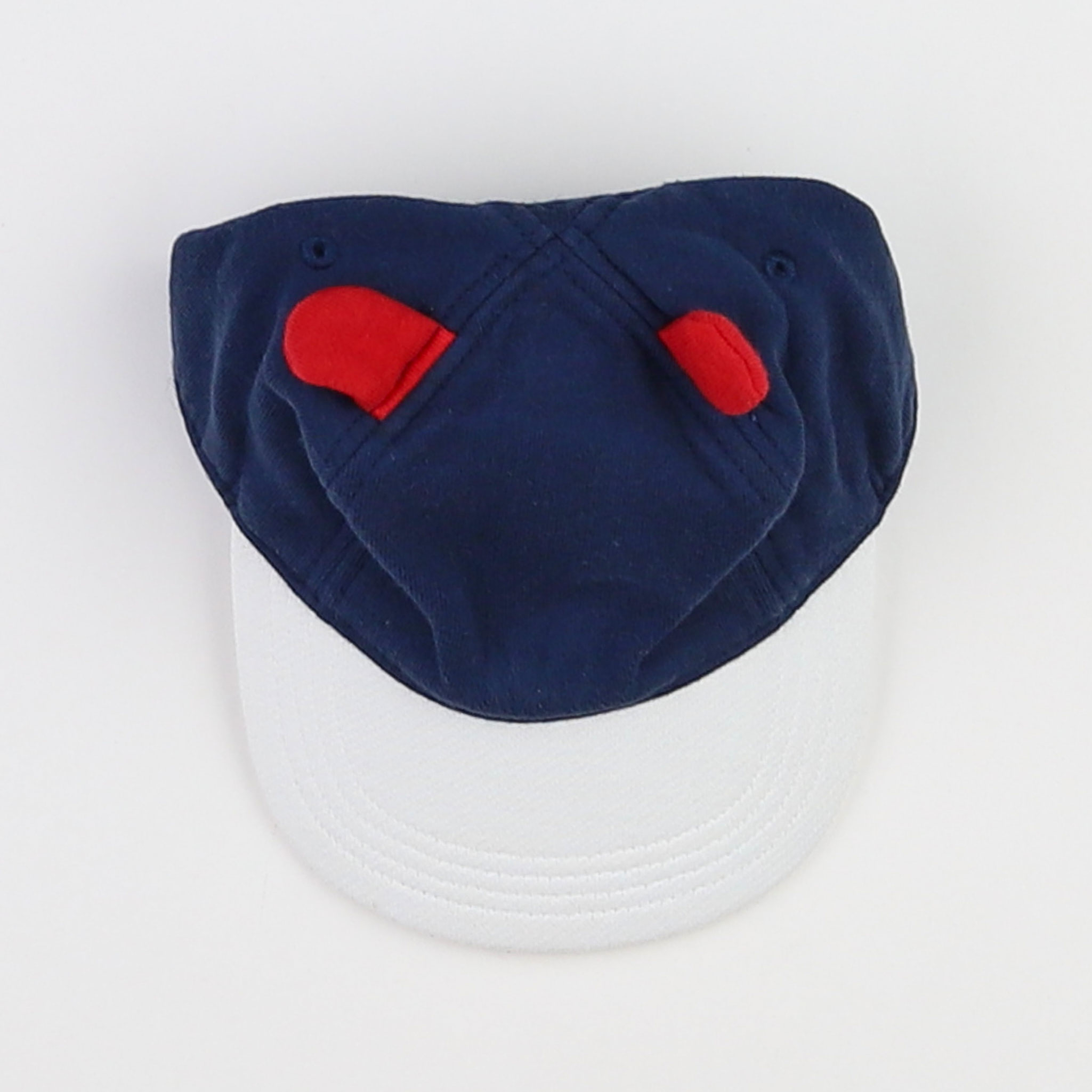 Petit Bateau - casquette blanc, bleu - 12/18 mois