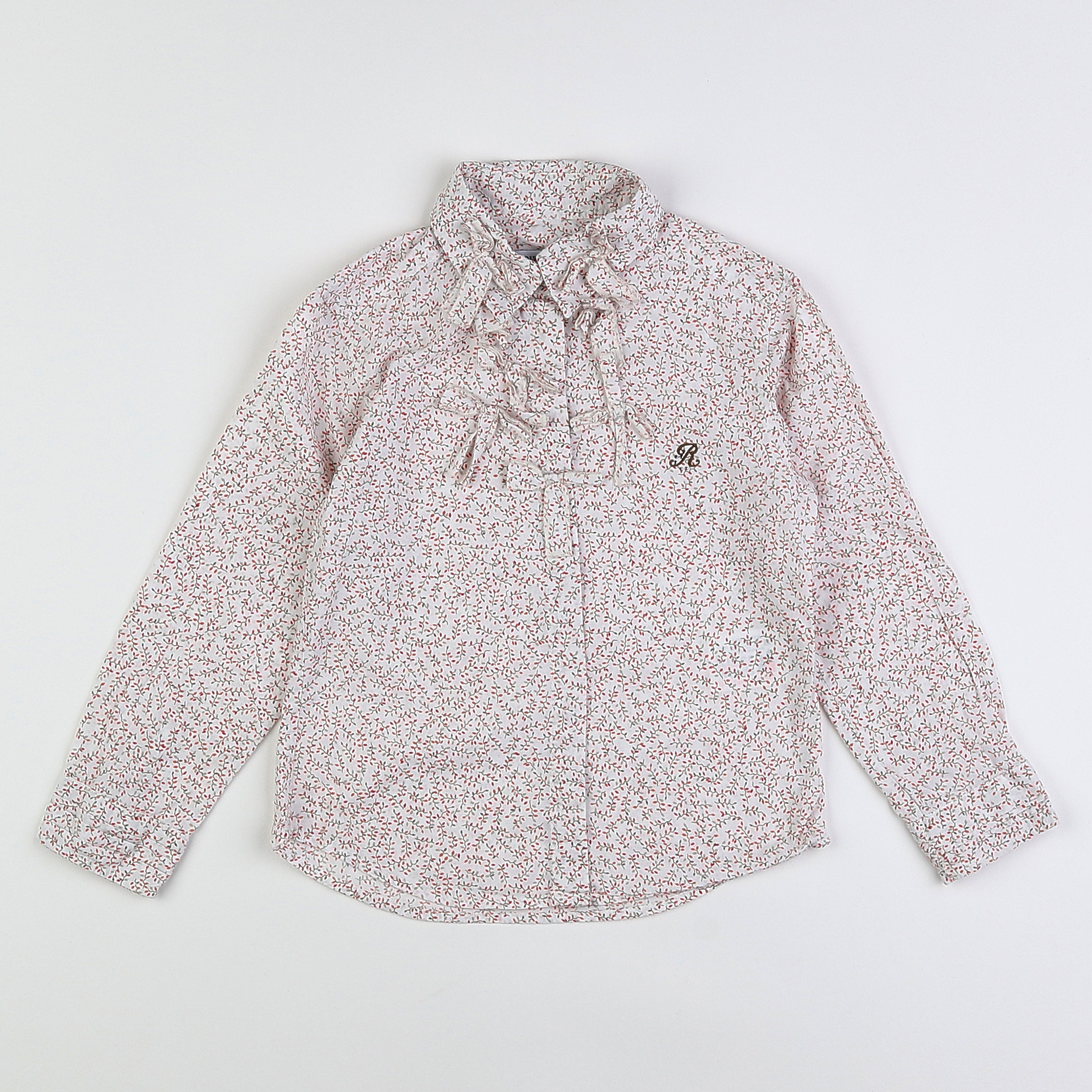 River Woods - chemise blanc, rouge - 4 ans