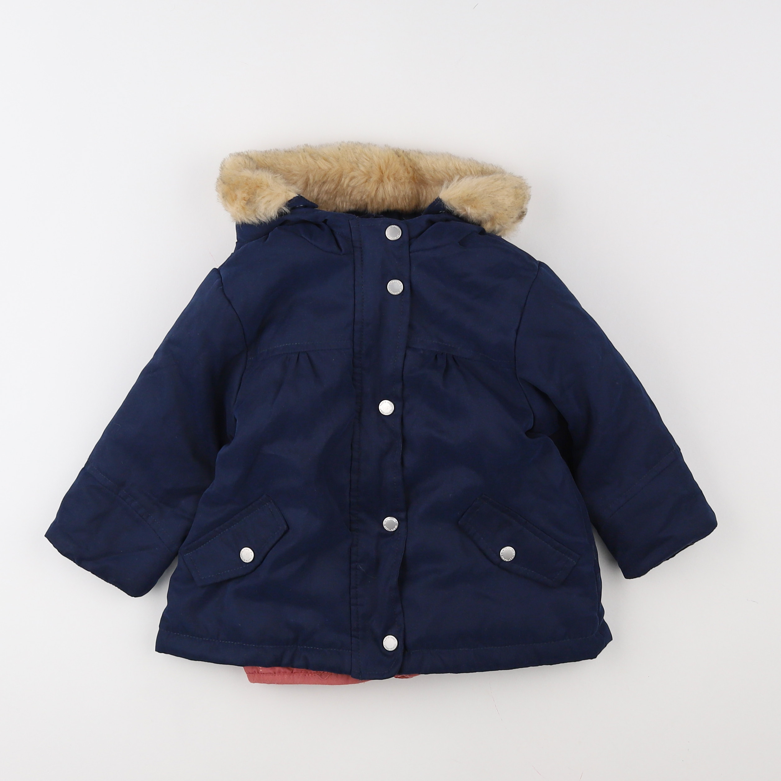 Vertbaudet - parka bleu - 12 mois