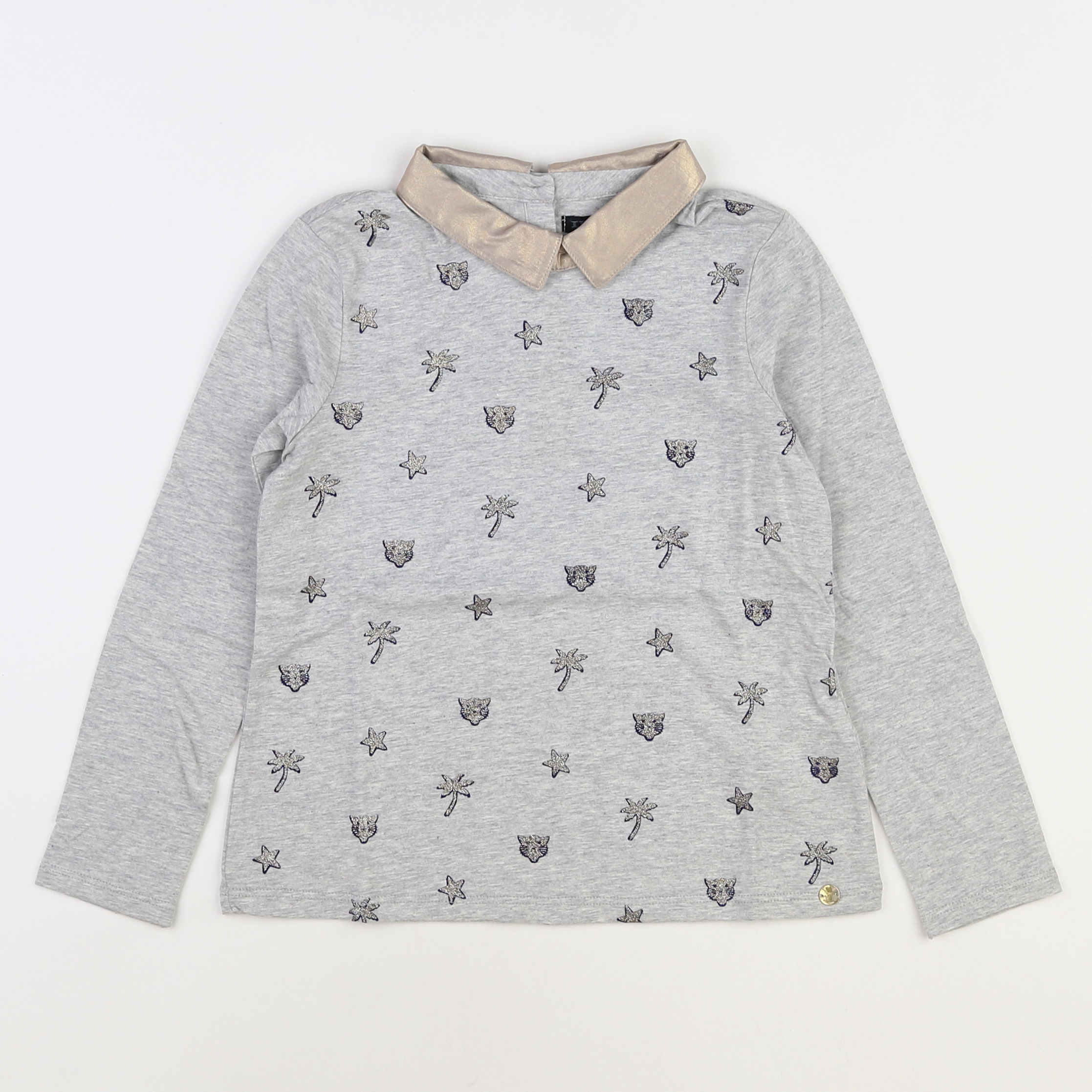 IKKS - tee-shirt gris (neuf) - 6 ans