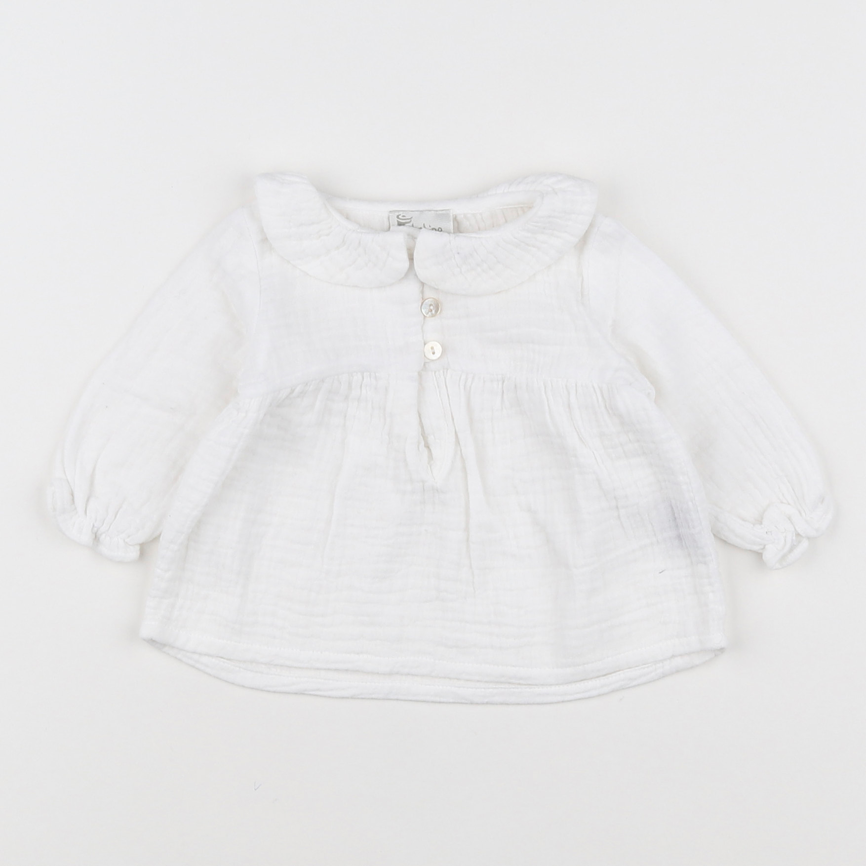 Bobine - blouse blanc - 3 mois