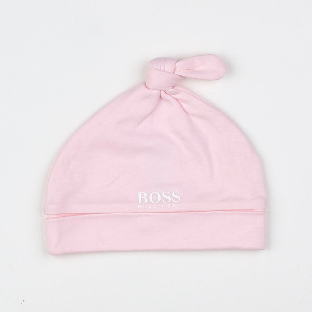 Hugo Boss - bonnet de naissance rose - 1 mois