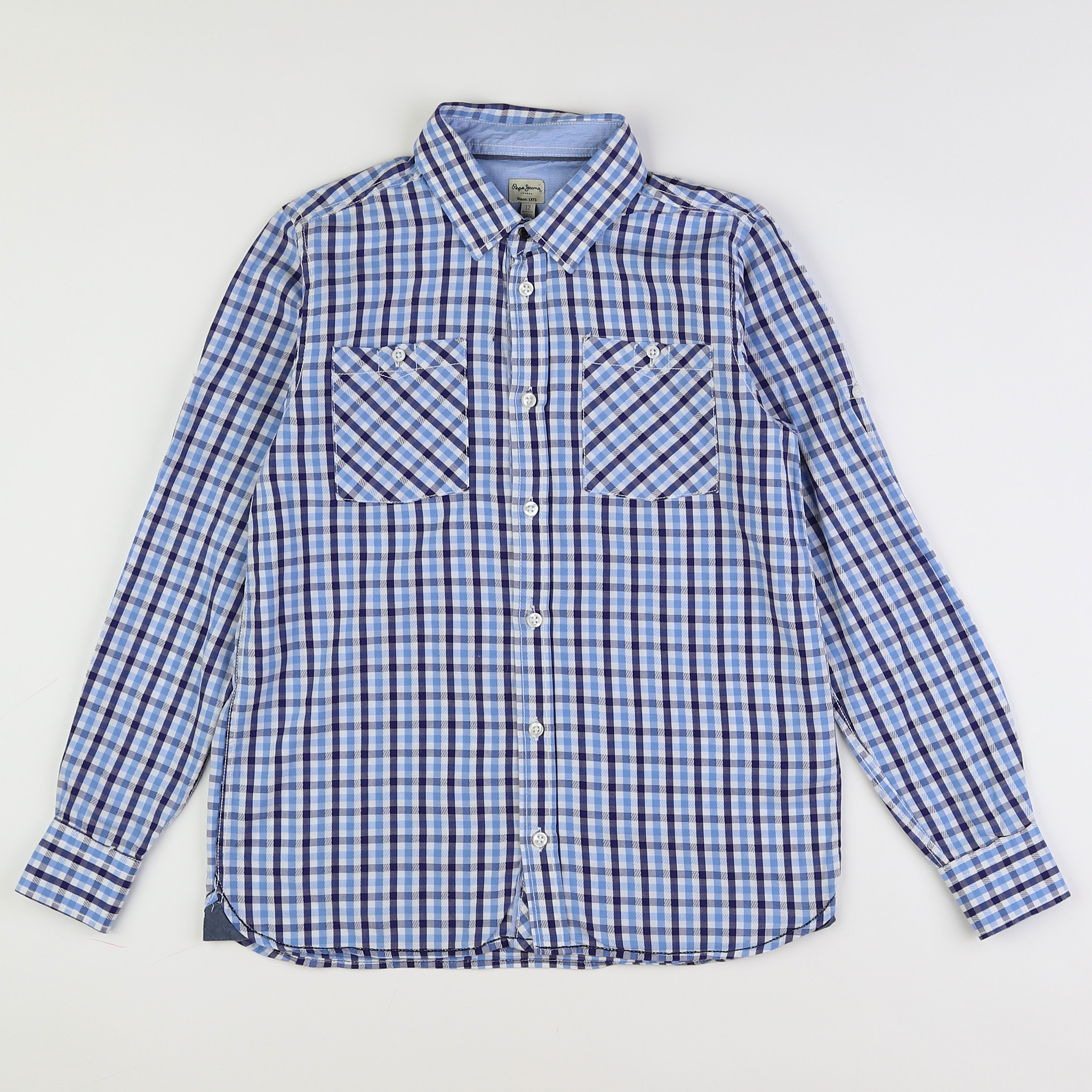 Pepe Jeans - chemise bleu, blanc - 12 ans