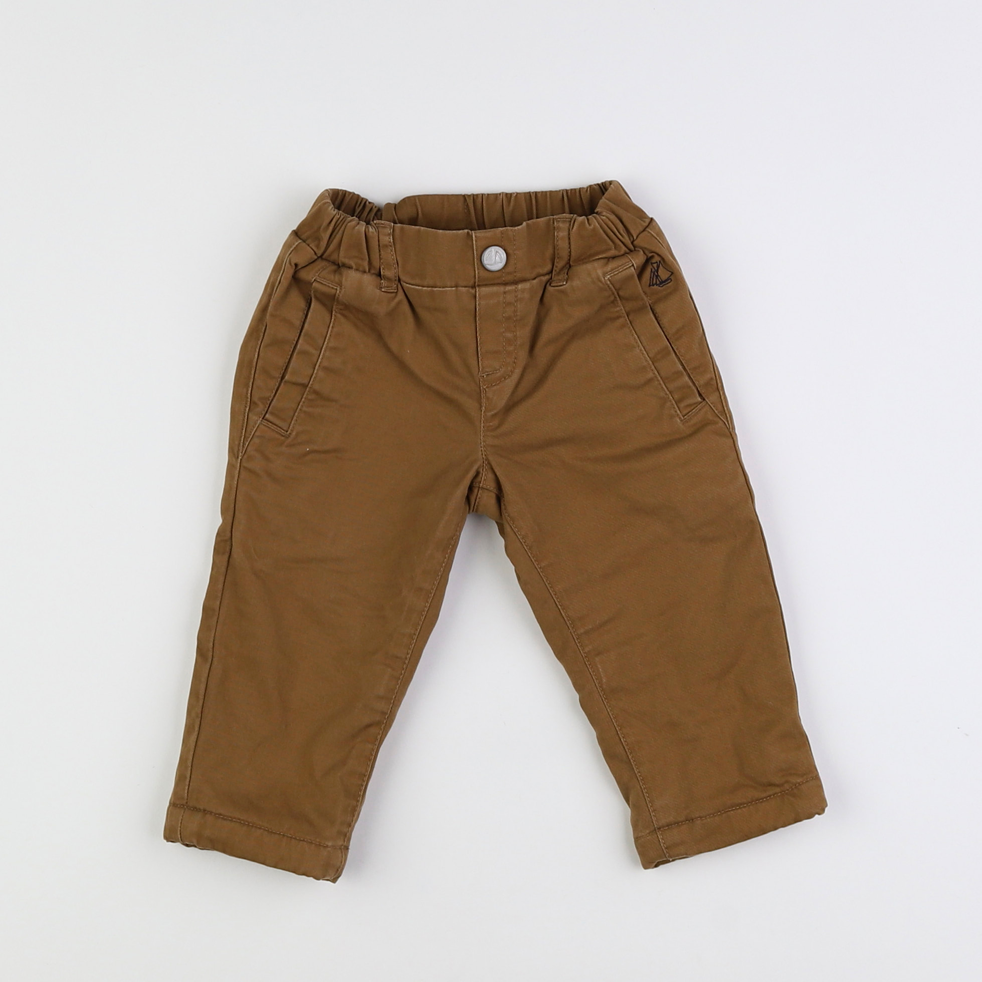 Petit Bateau - jean doublé marron - 6 mois