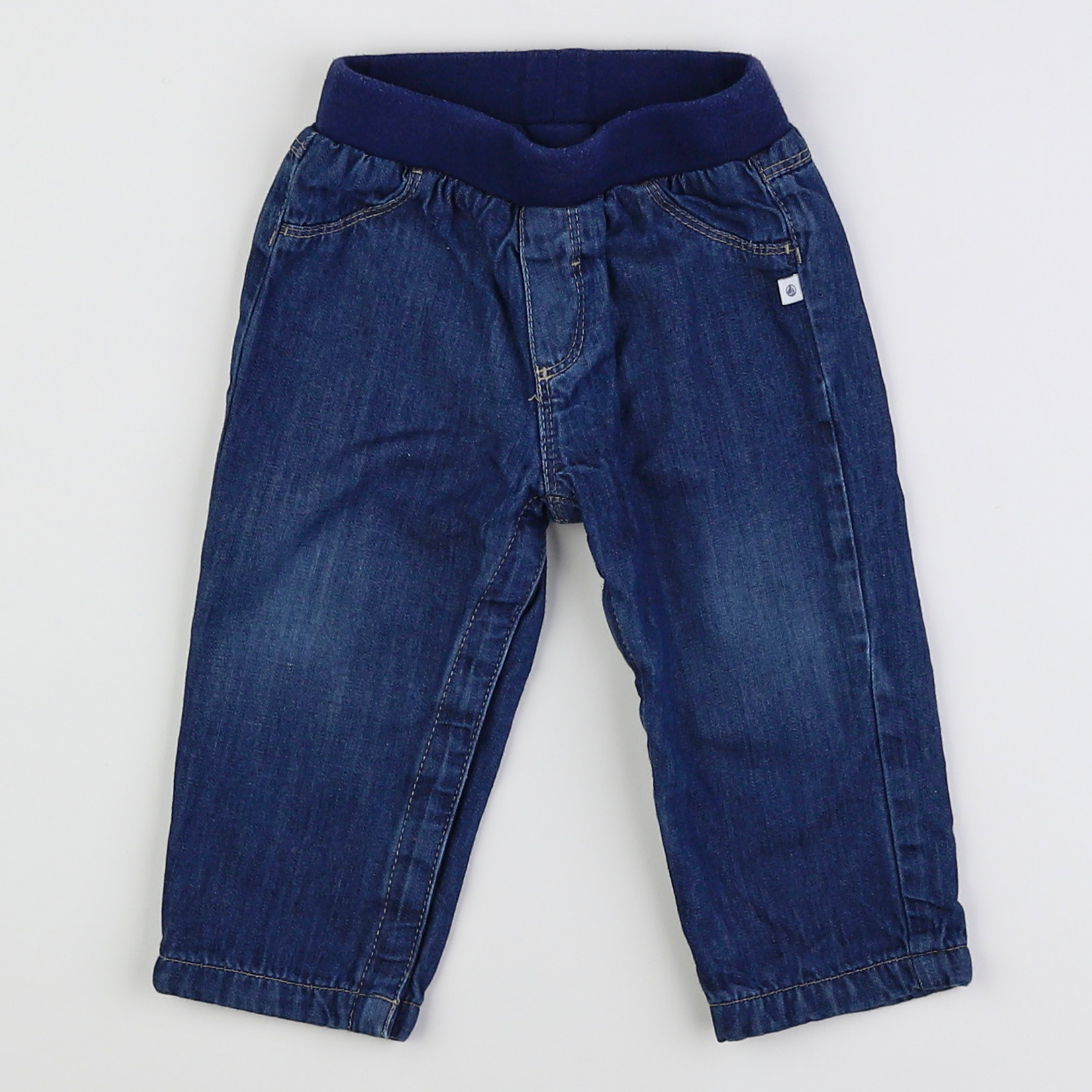 Petit Bateau - jean bleu - 12 mois