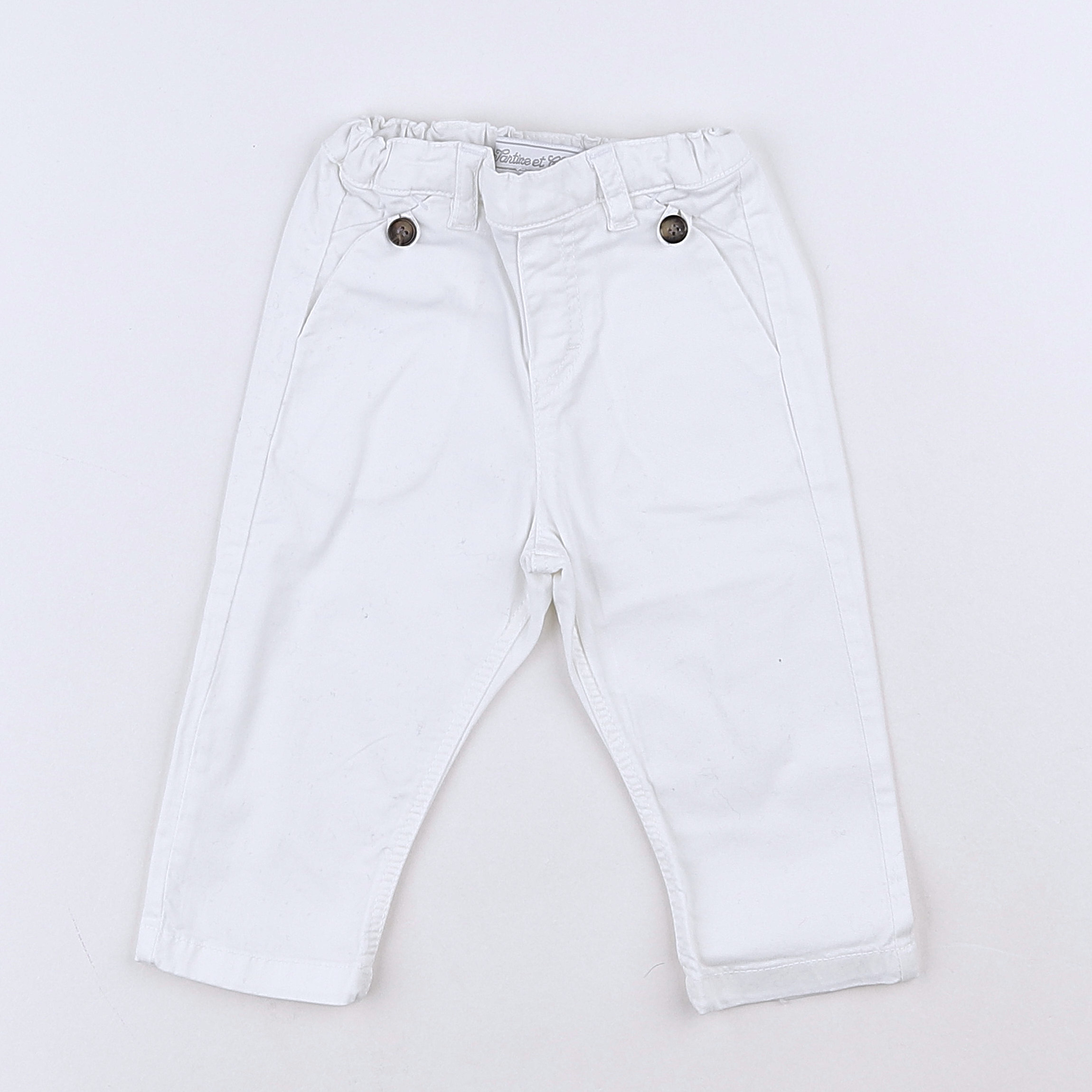 Tartine & Chocolat - pantalon blanc - 6 mois