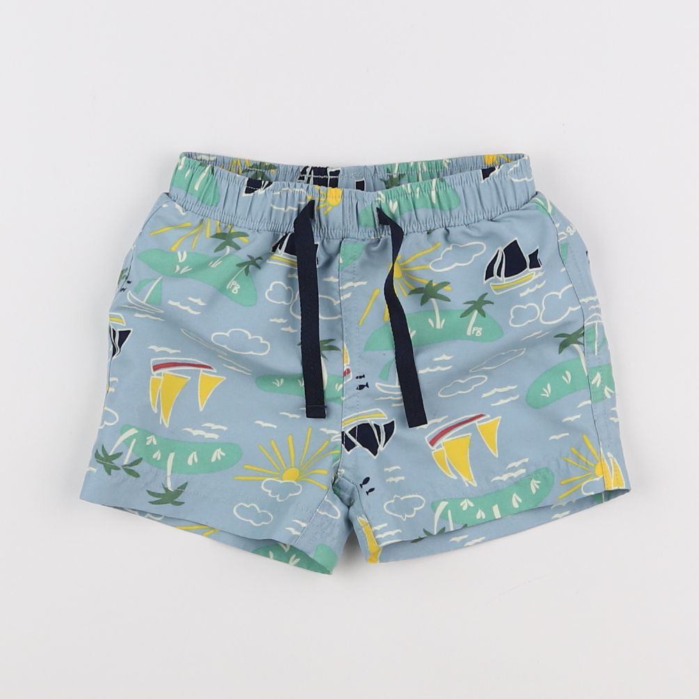 Petit Bateau - maillot de bain vert, bleu - 12 mois