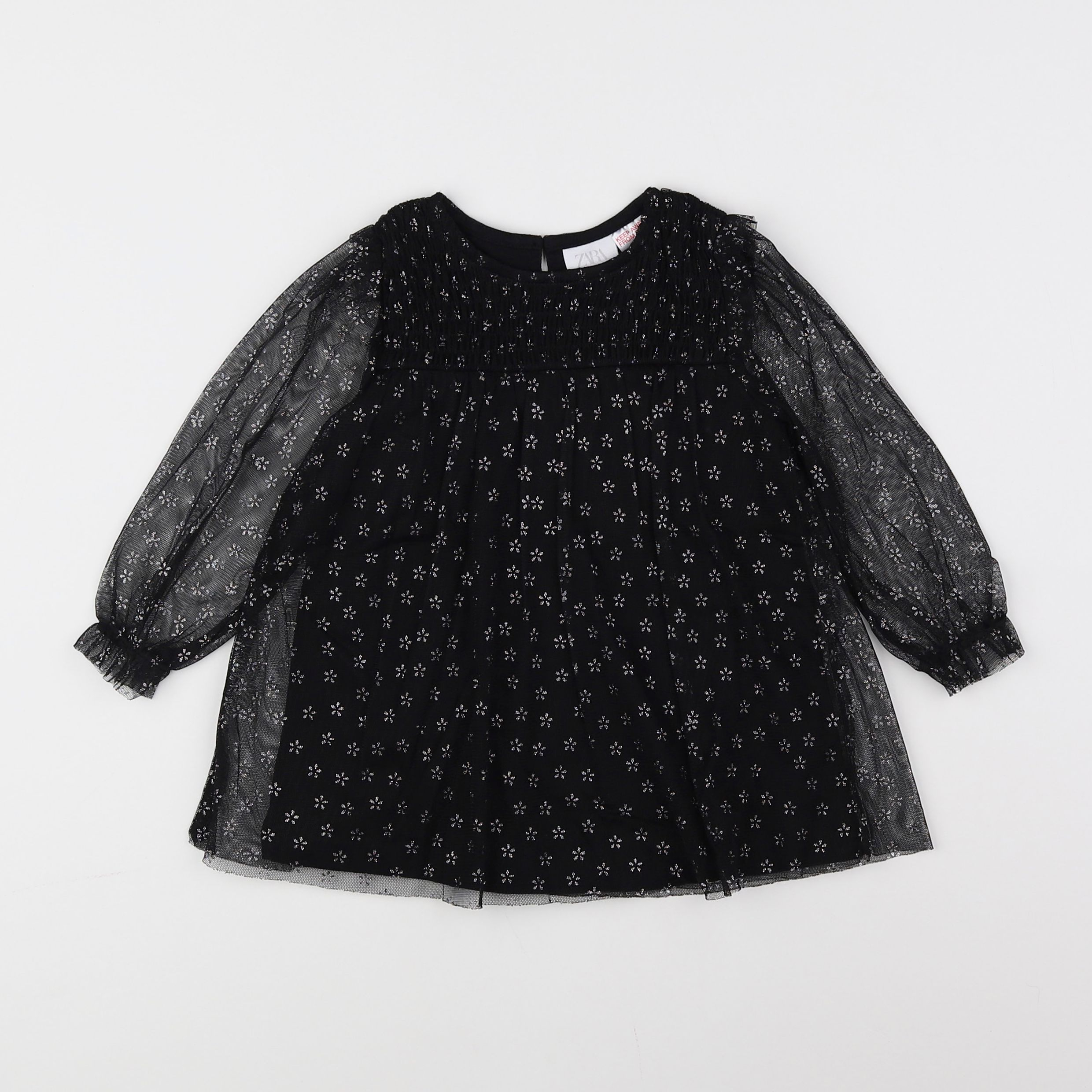 Zara - robe noir - 9/12 mois