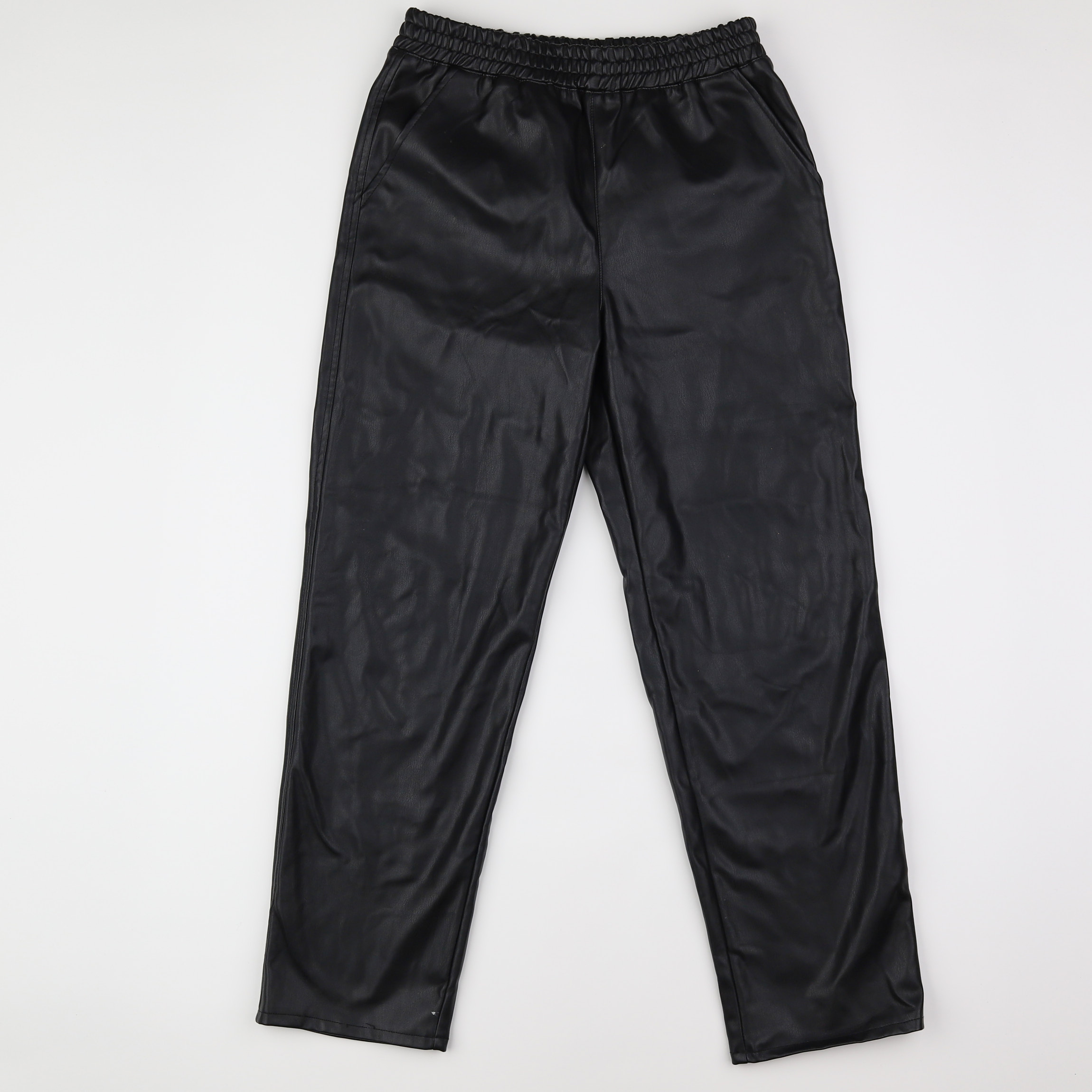 Mango - pantalon simil cuir noir - 11/12 ans