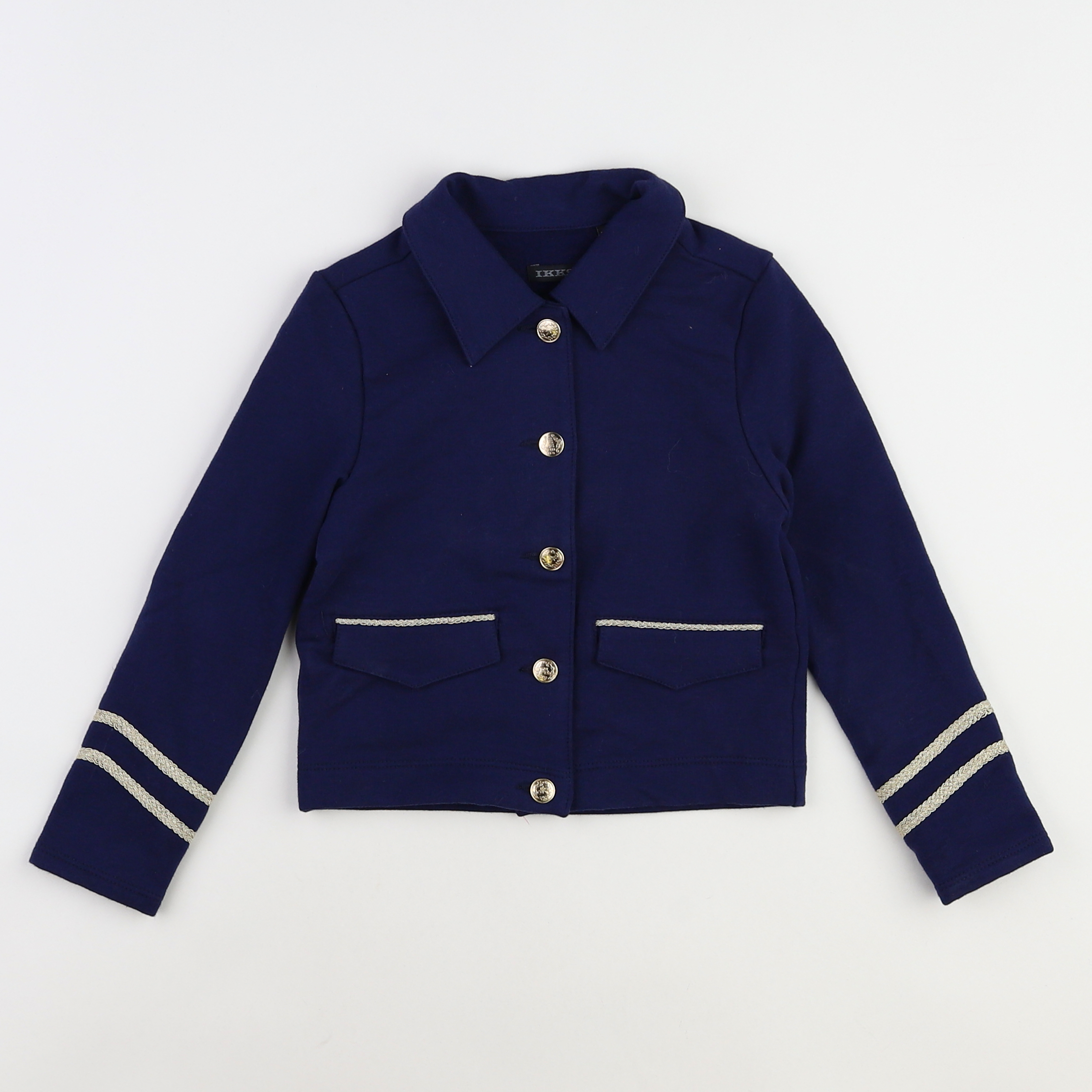 IKKS - veste doublé bleu, or (neuf) - 8 ans