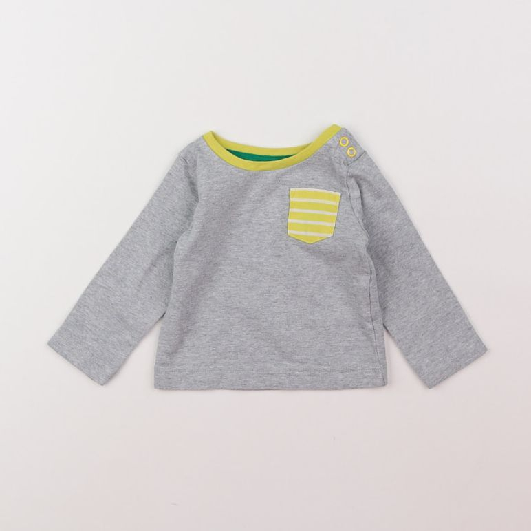 Baby Boden - tee-shirt jaune, gris - 0/3 mois