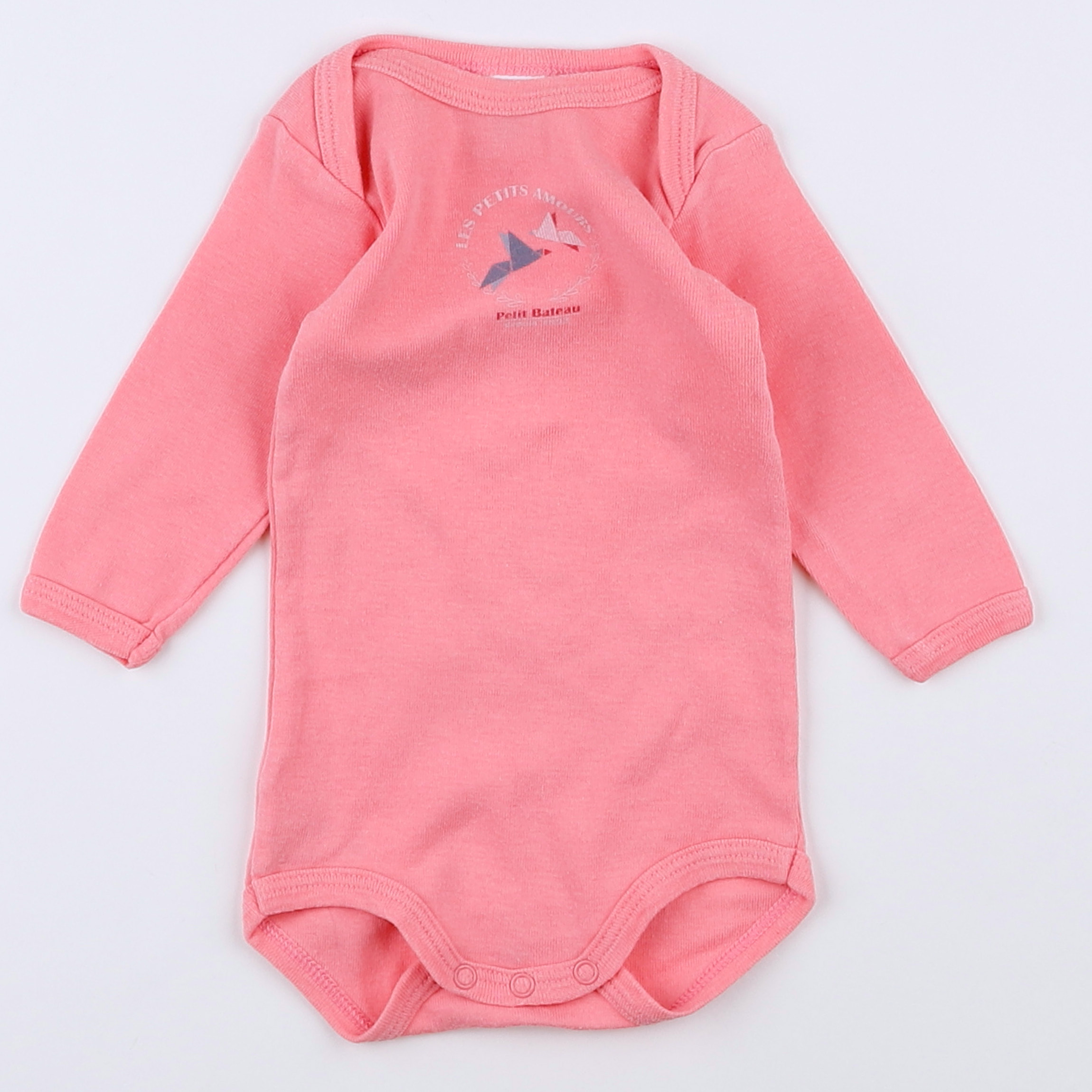 Petit Bateau - body rose - 3 mois