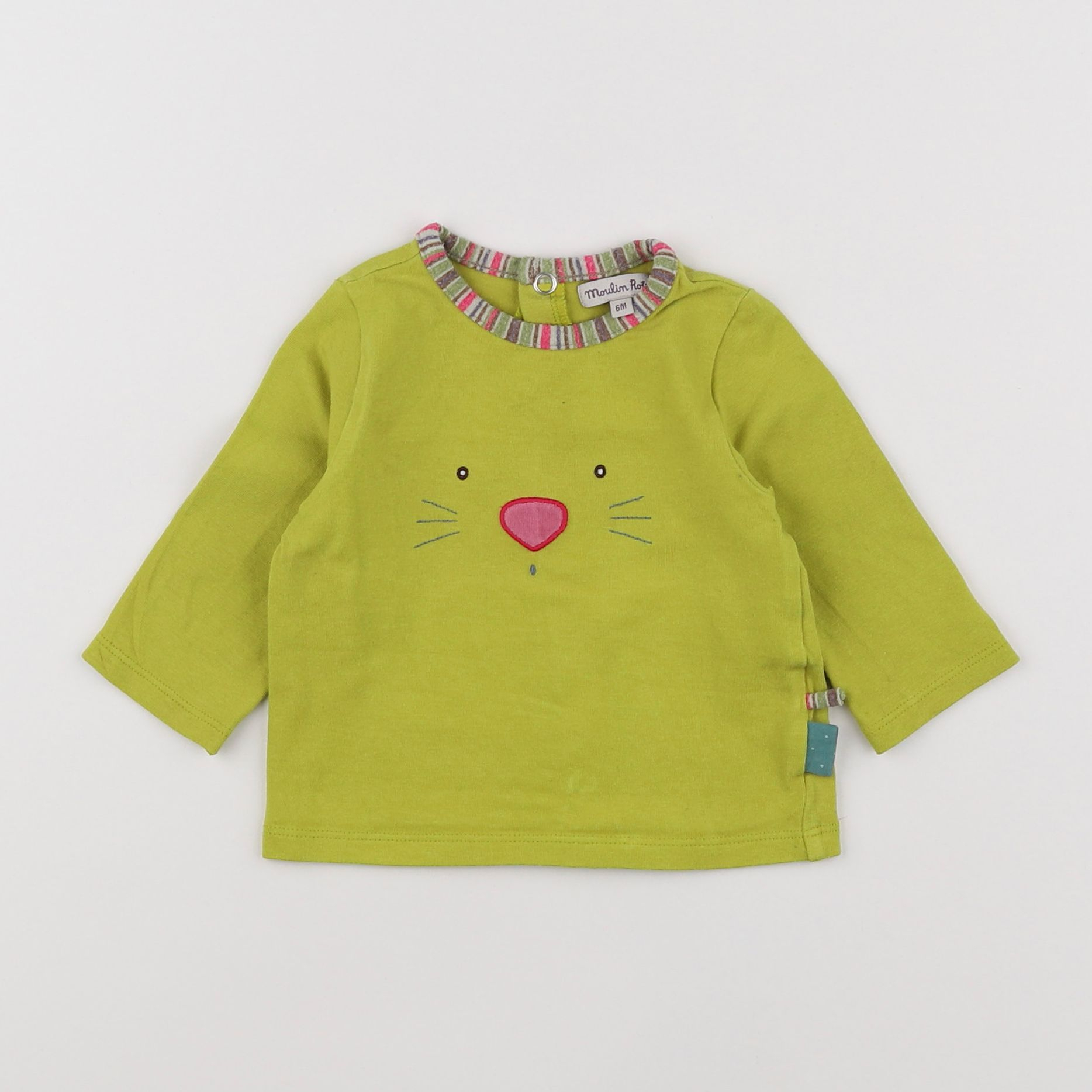 Moulin Roty - tee-shirt vert - 6 mois