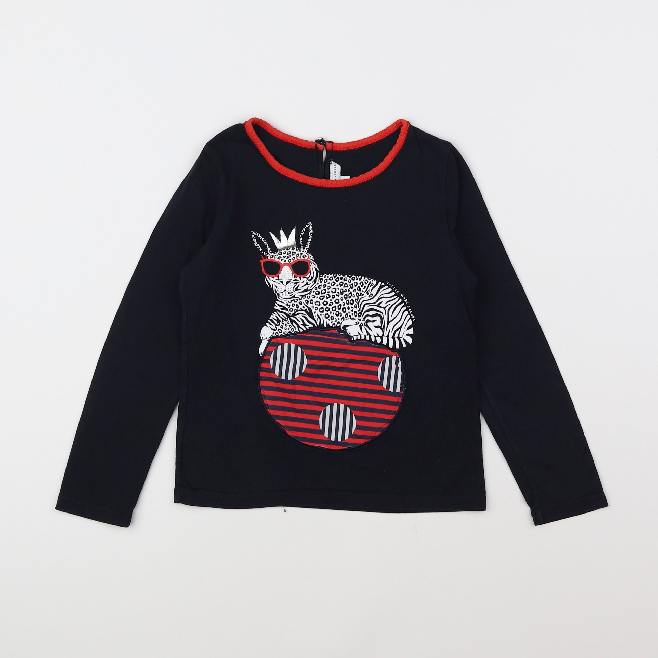 Little marc jacobs - tee-shirt noir, rouge - 6 ans