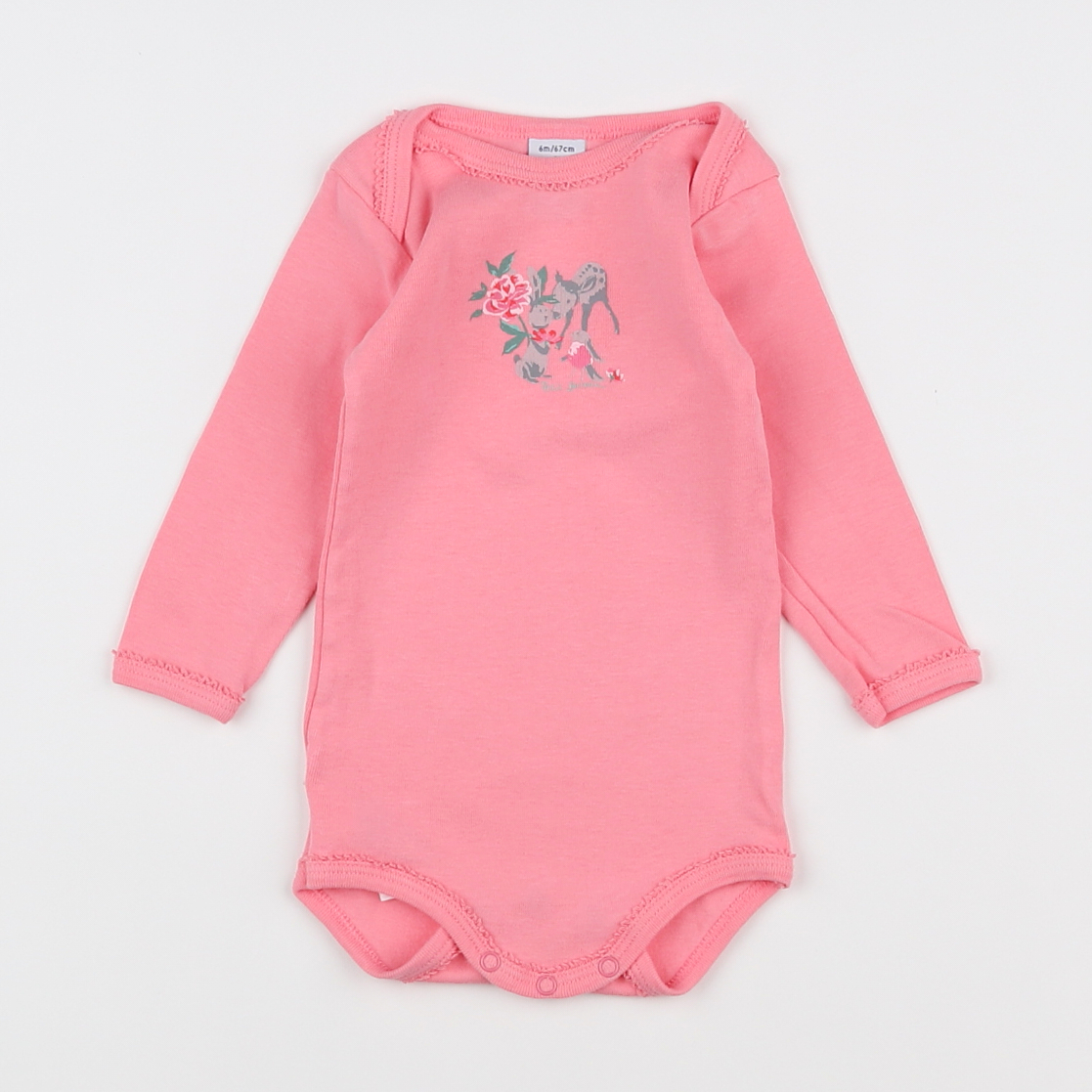 Petit Bateau - body rose - 3 mois