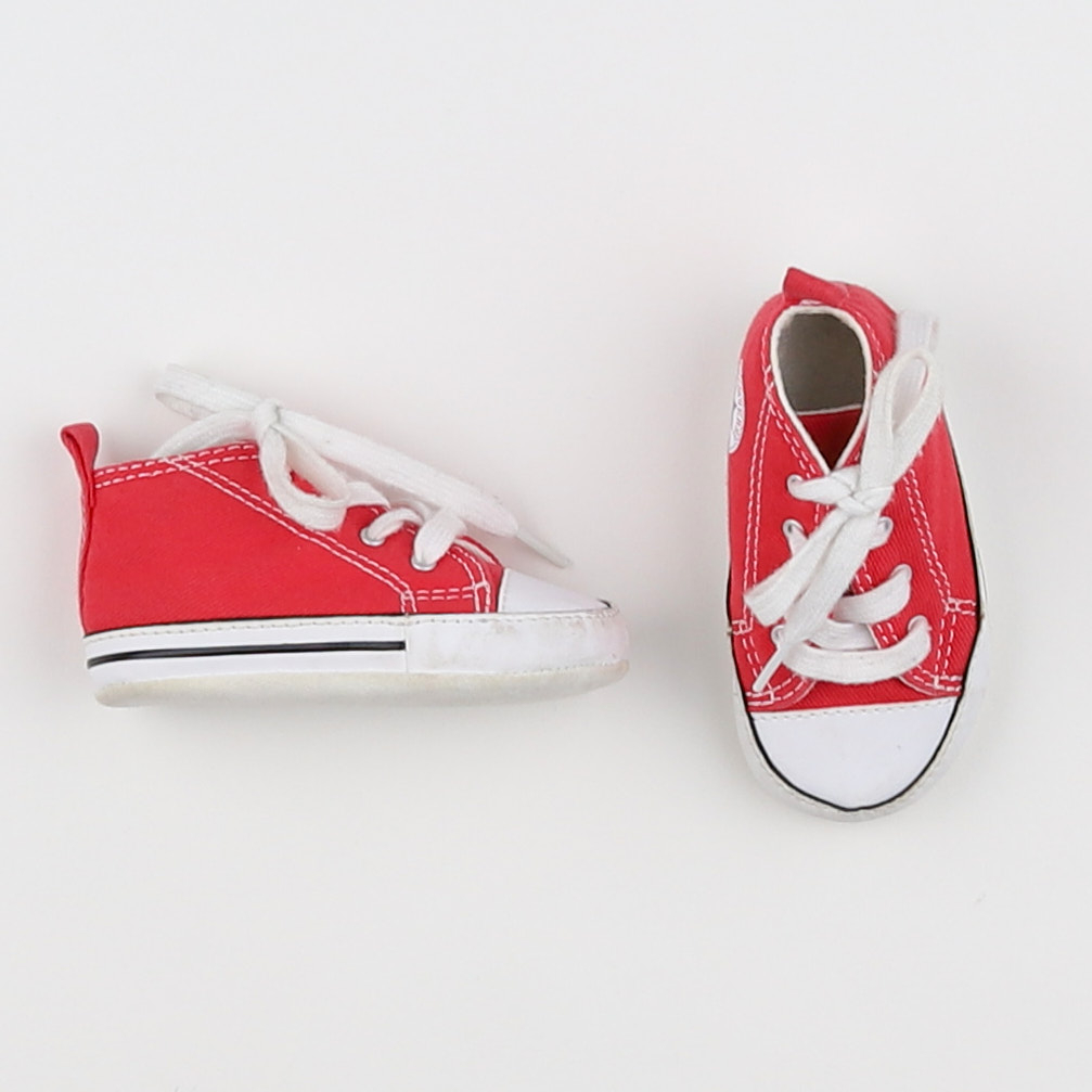 Converse - chaussons blanc,rouge - pointure 19