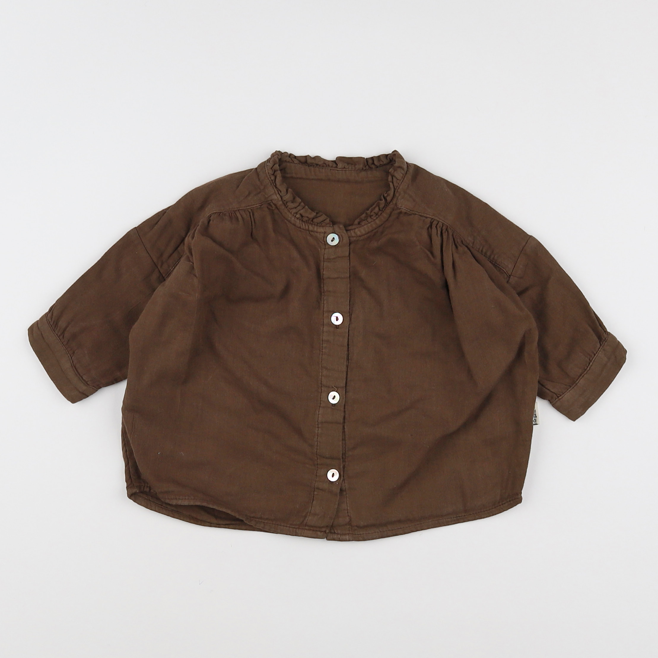 Poudre Organic - blouse marron - 9 mois