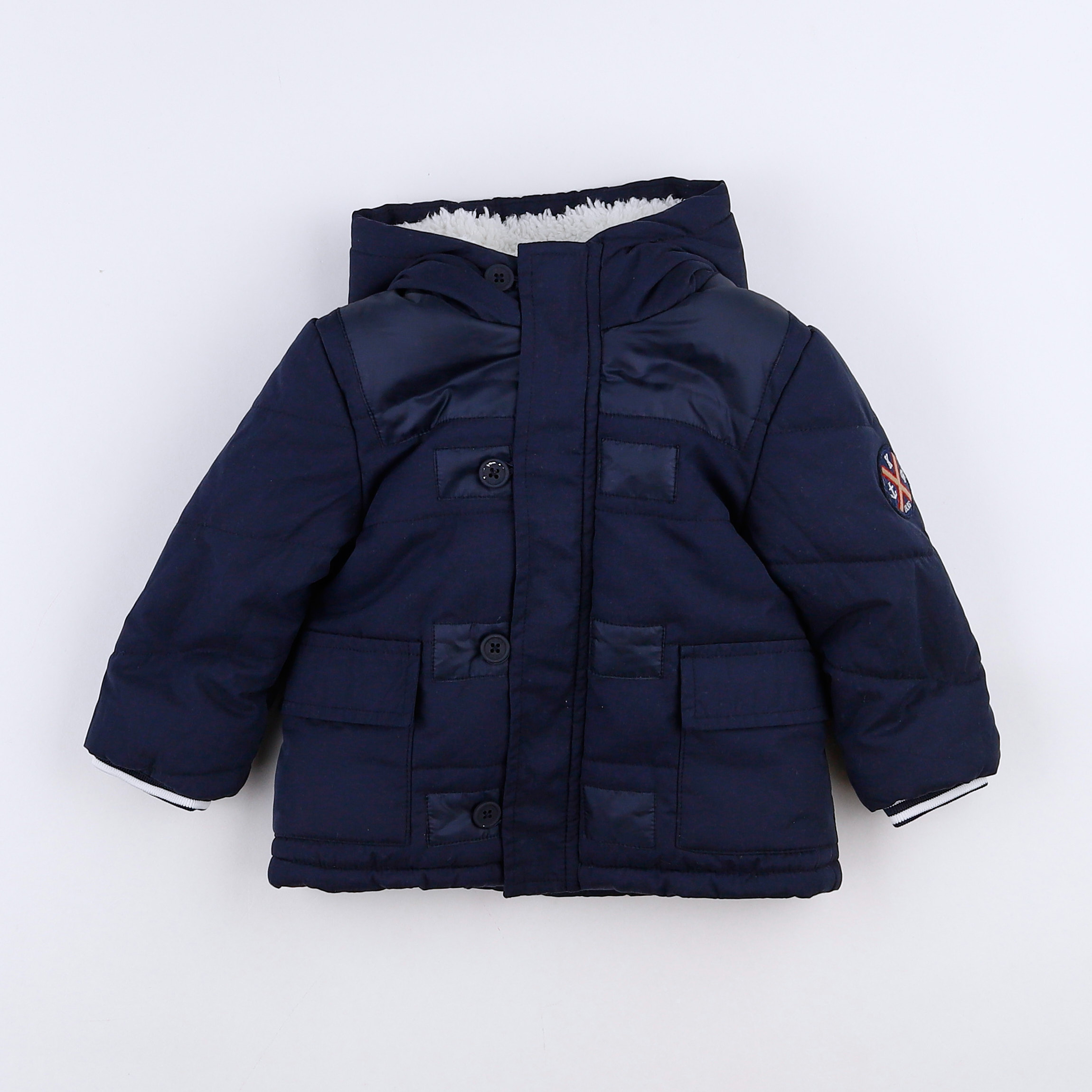 IKKS - parka bleu - 12 mois