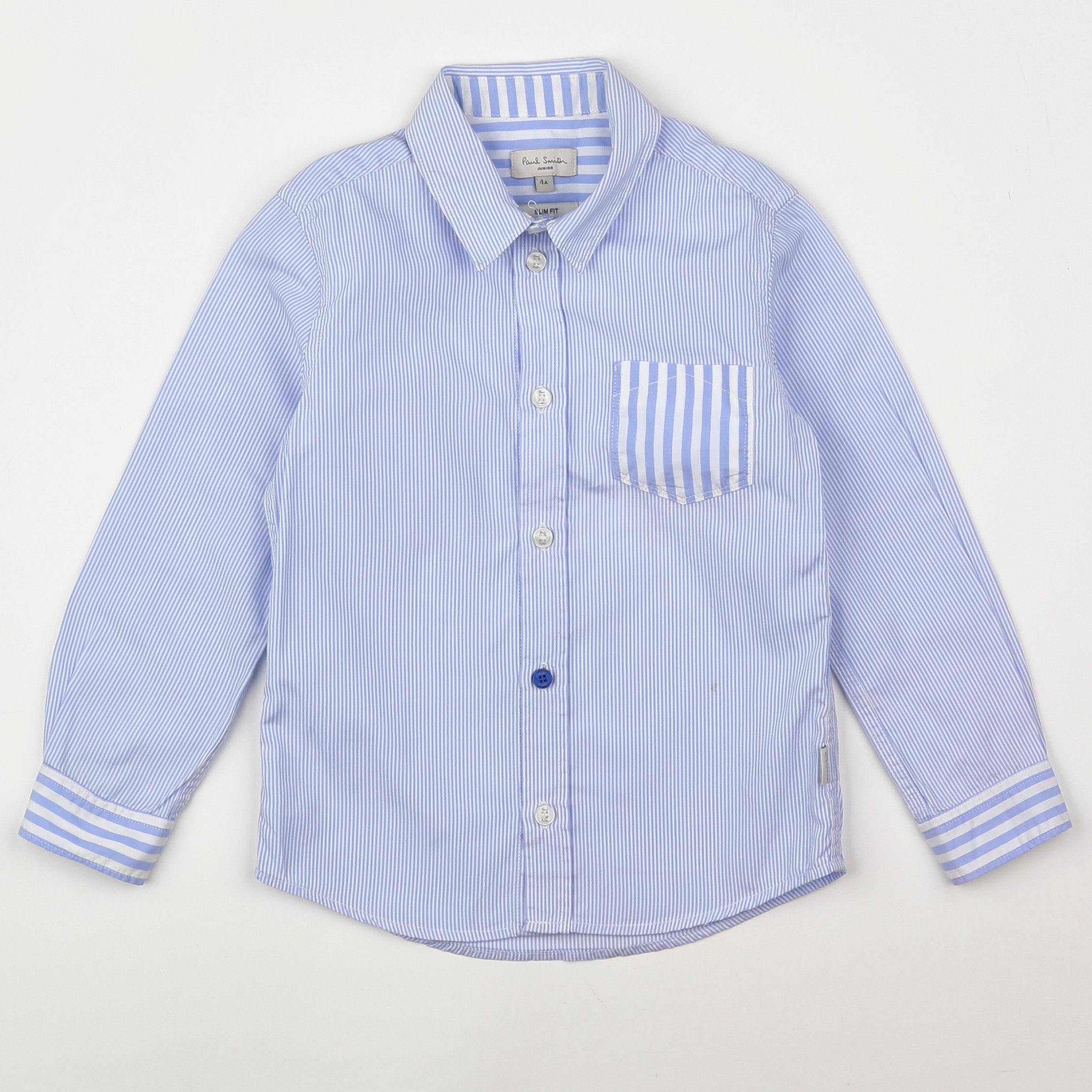 Paul Smith - chemise bleu, blanc - 5 ans