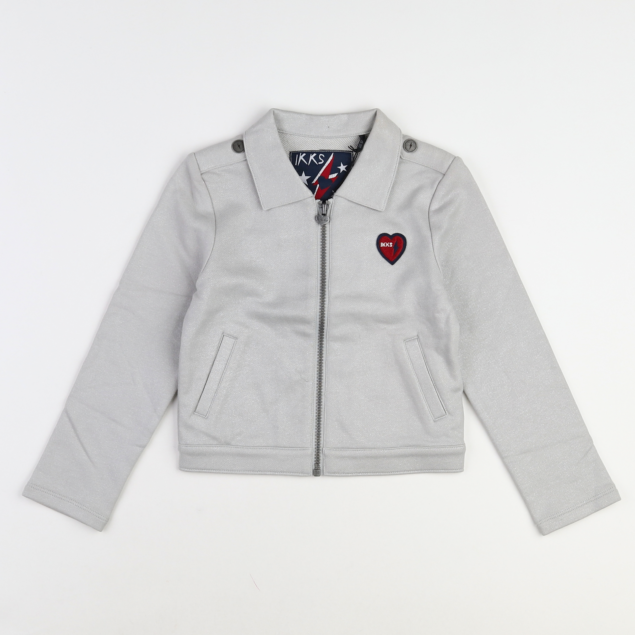 IKKS - veste argent (neuf) - 10 ans