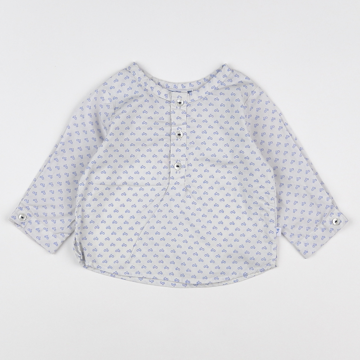 Jacadi - blouse blanc, bleu - 6 mois