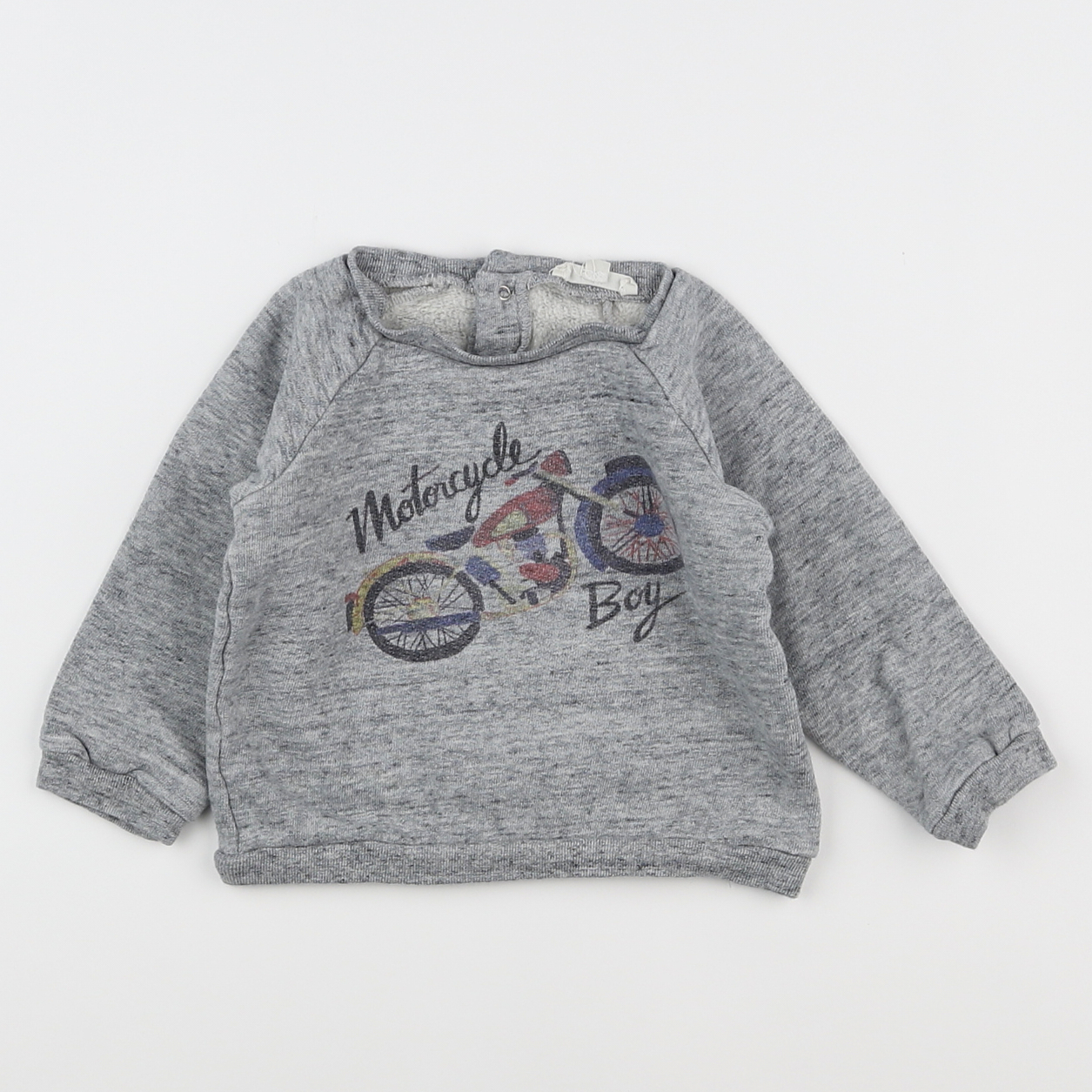 Hundred Pieces - sweat gris, rouge - 12 mois