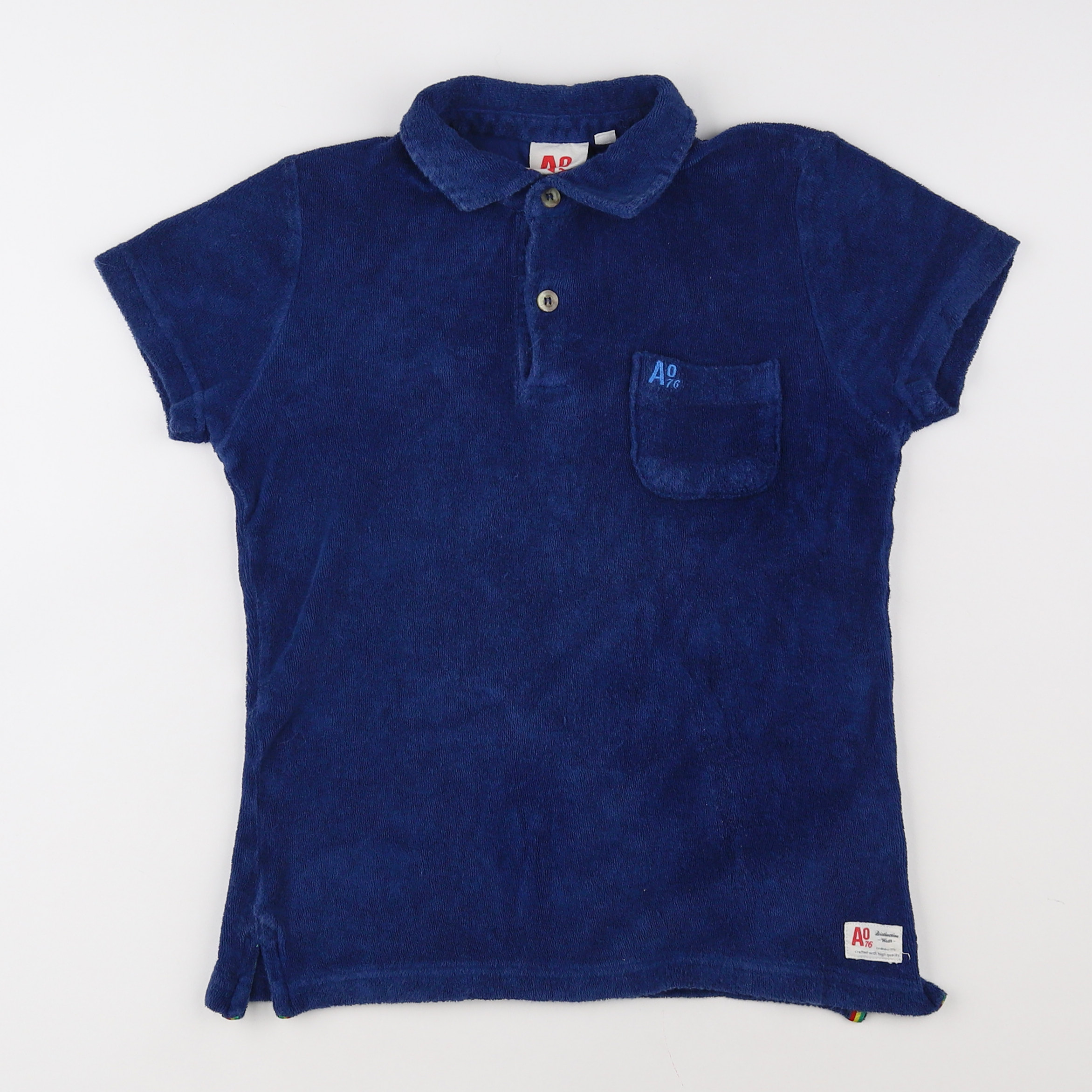 American Outfitters - polo bleu - 8 ans