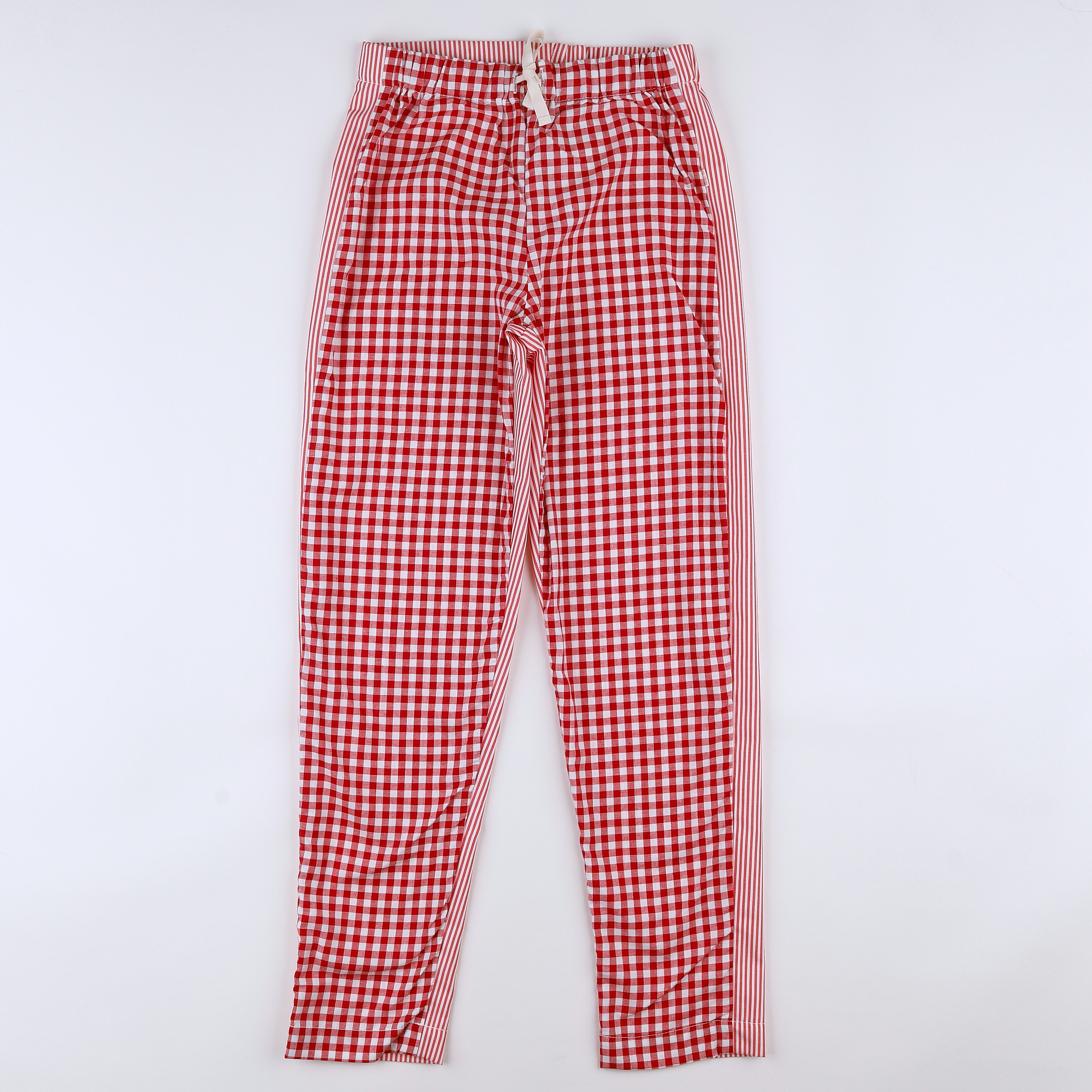 Les Marsiens - pantalon blanc,rouge (neuf) - 12 ans