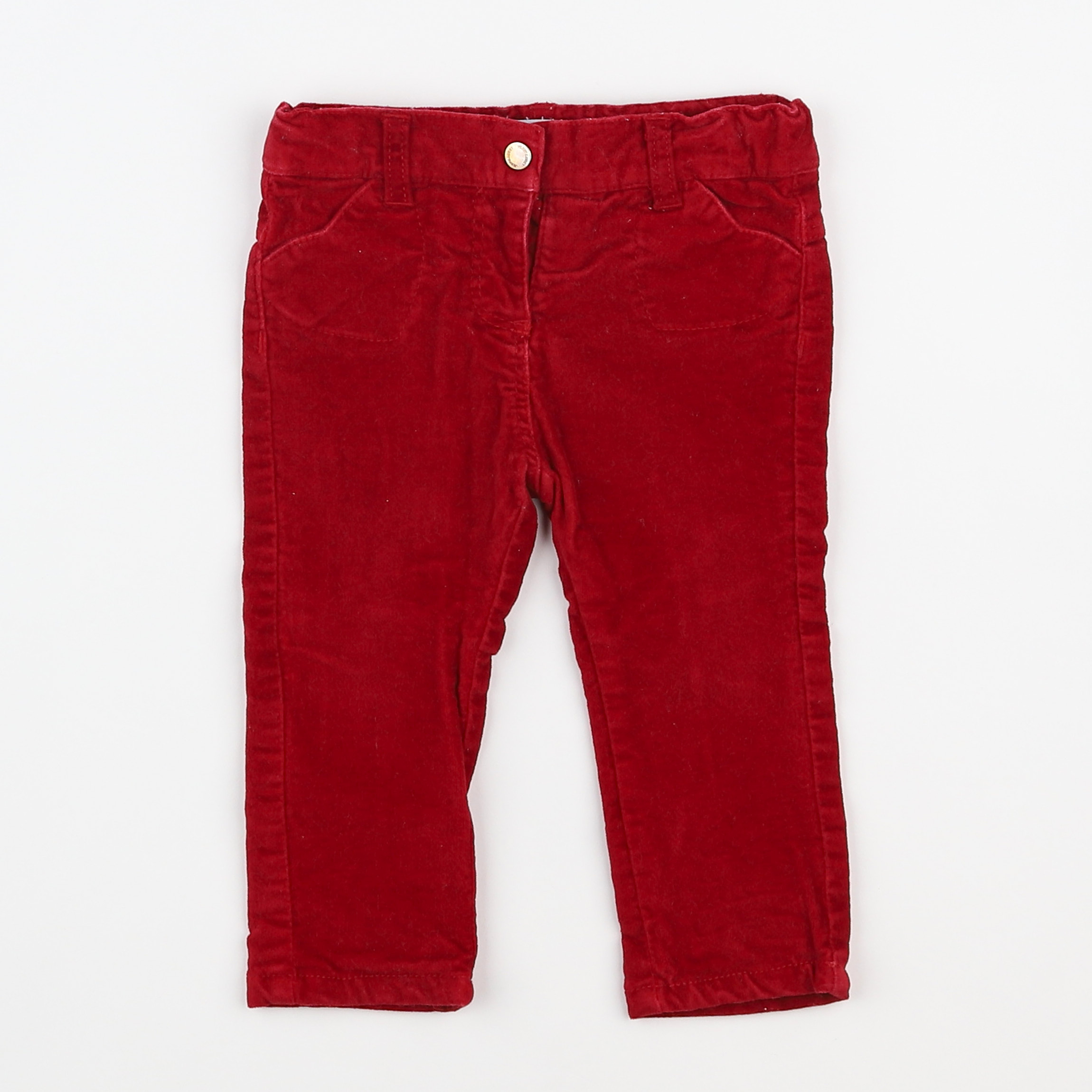 Vertbaudet - pantalon rouge - 6 mois