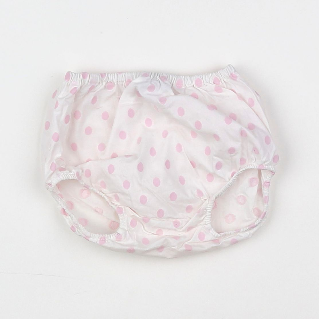 Jacadi - bloomer blanc, rose - 1 mois