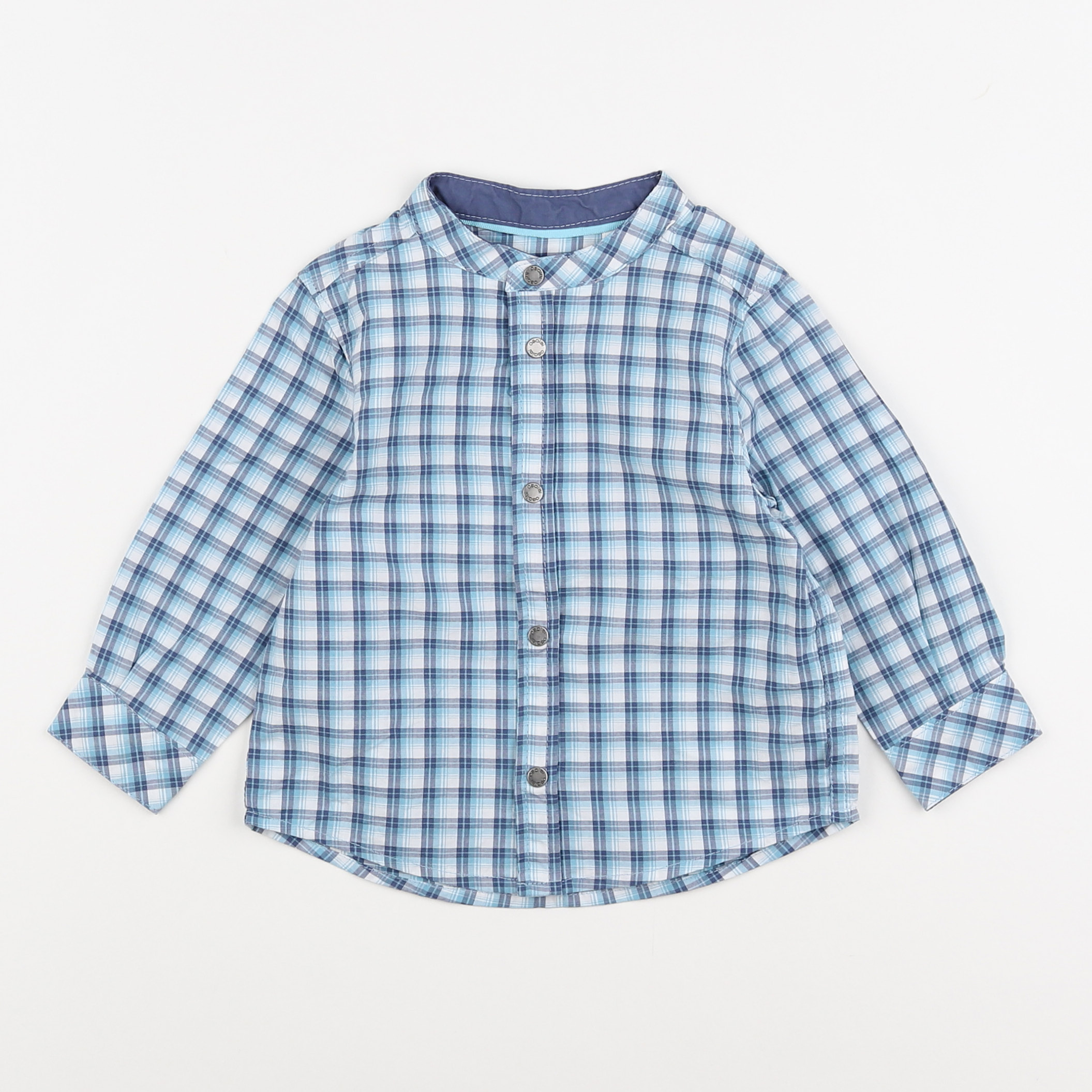 Obaïbi - chemise bleu - 12 mois