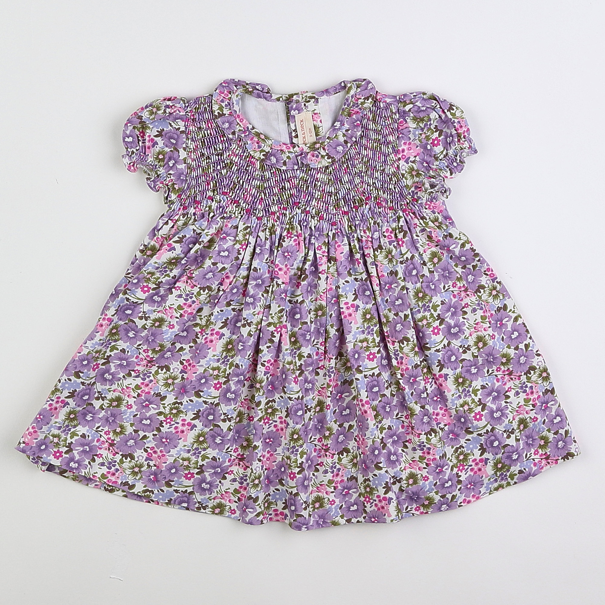 Neck & Neck - robe violet - 9/12 mois