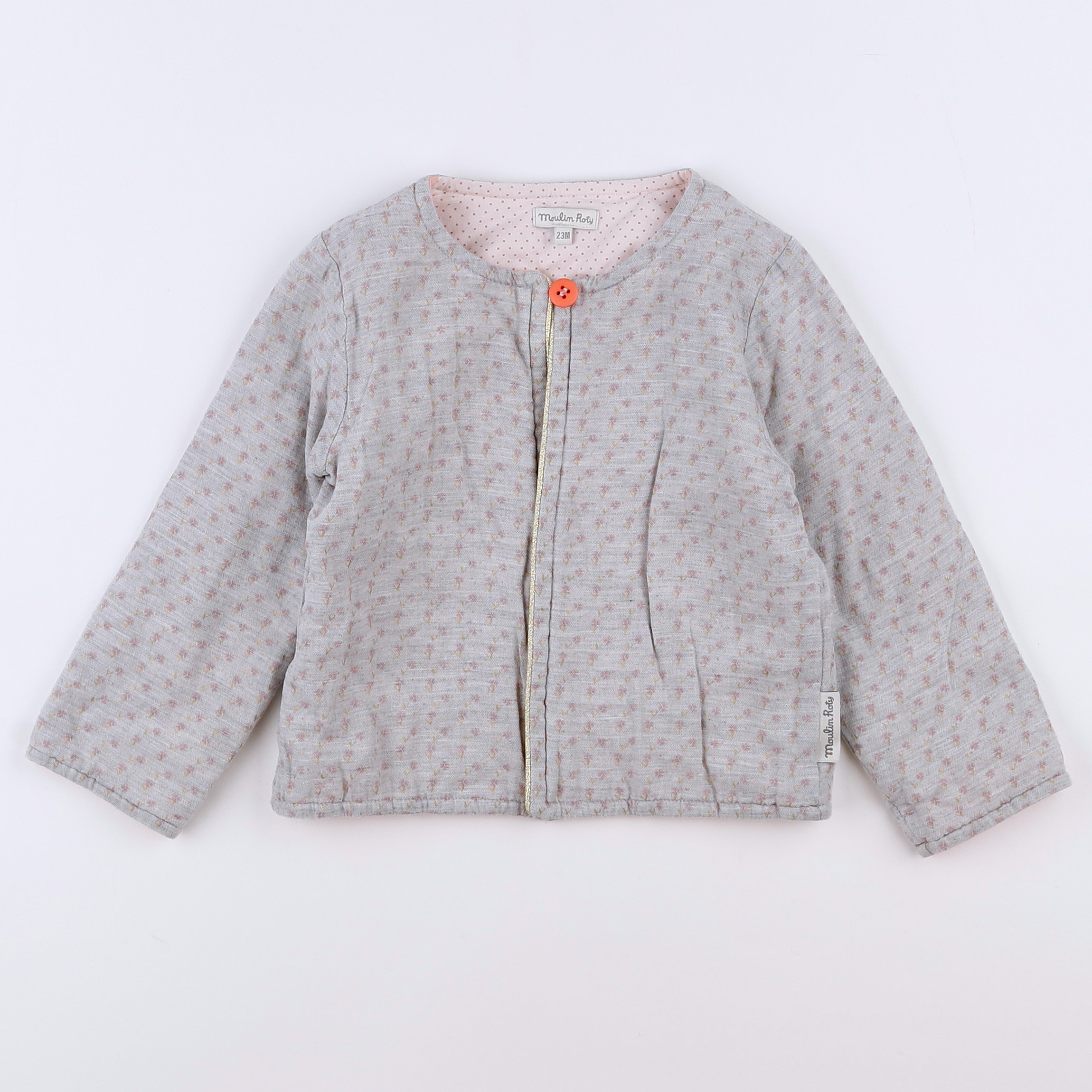 Moulin Roty - sweat gris, or - 2 ans