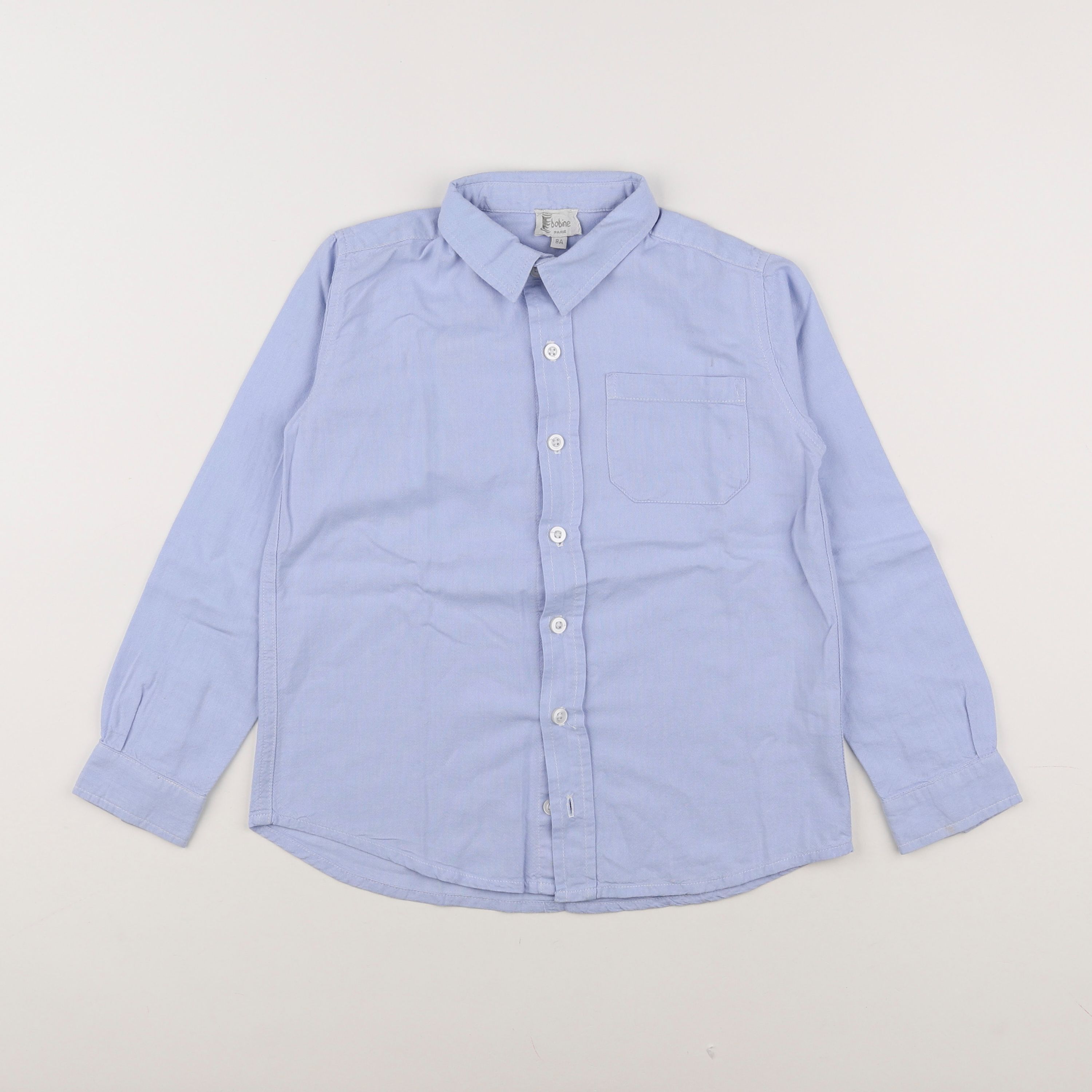 Bobine - chemise bleu - 8 ans