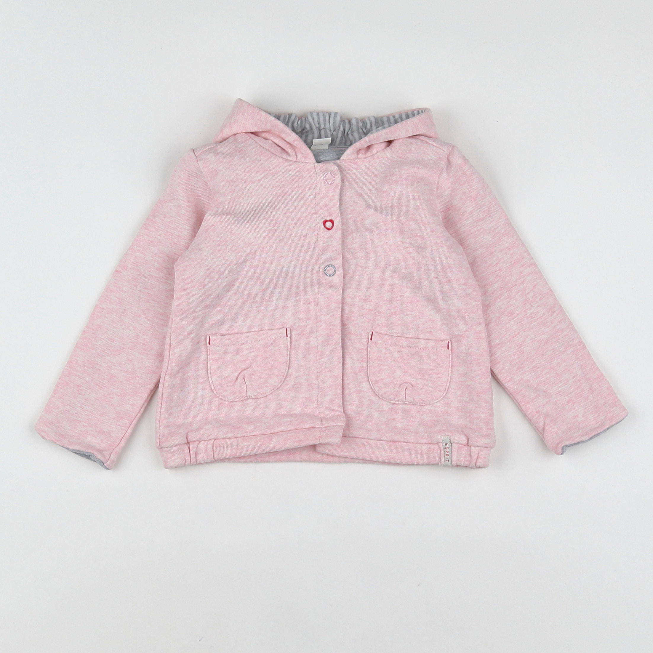 Esprit - sweat rose, gris - 6 mois