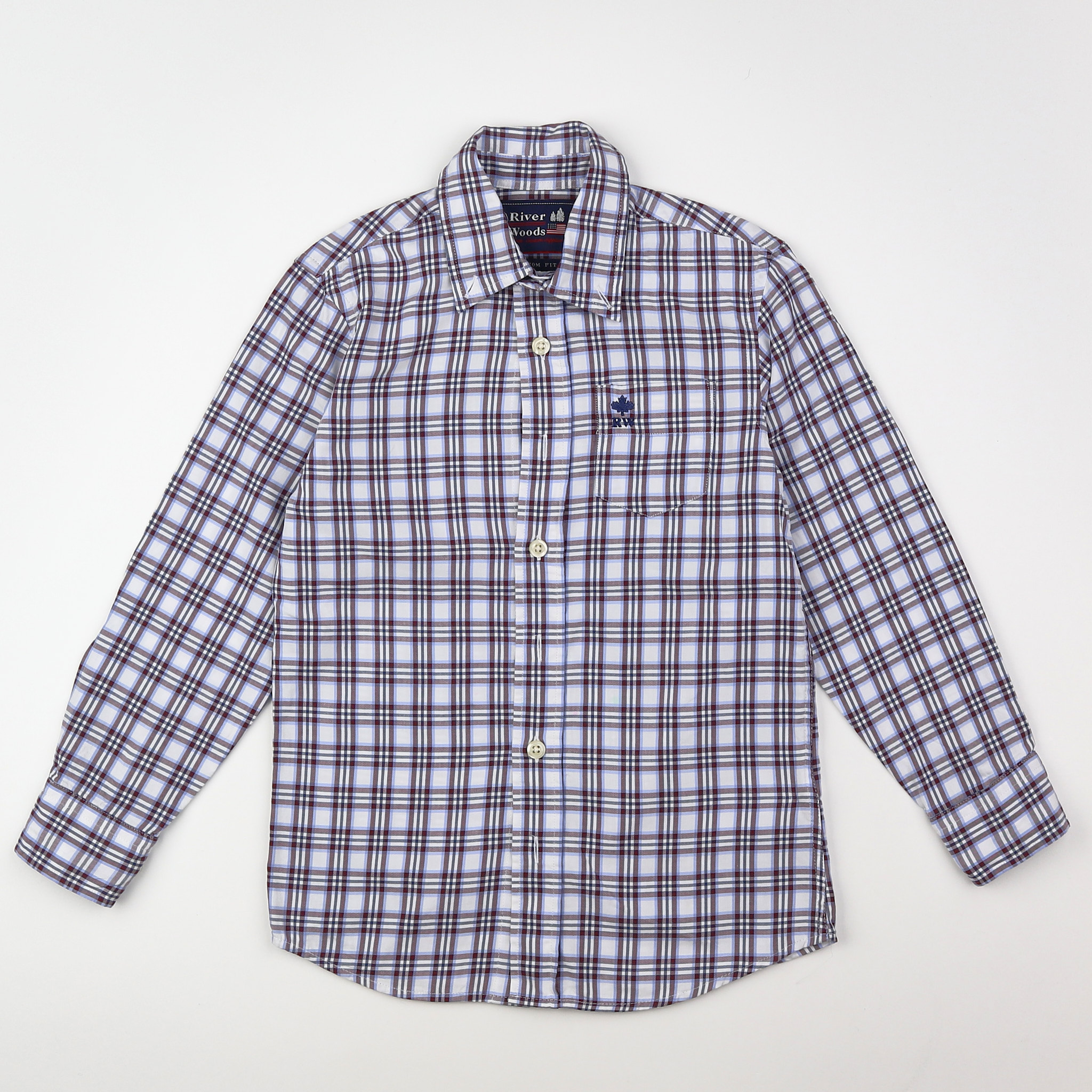 River Woods - chemise bleu, rouge - 6 ans