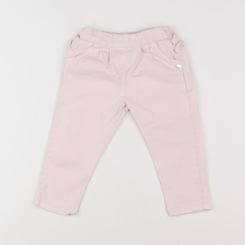 Tartine & Chocolat - pantalon rose, blanc - 18 mois