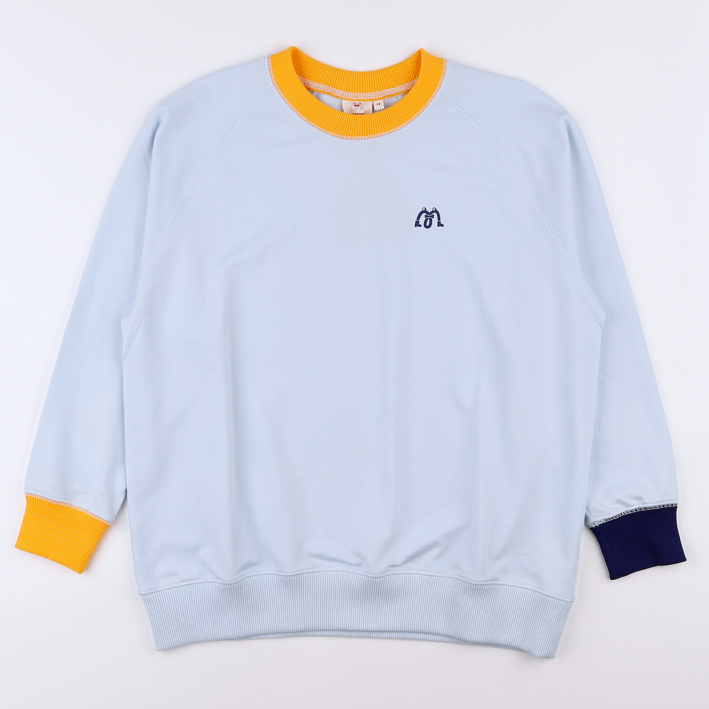 Les Marsiens - sweat bleu, orange (neuf) - 10 ans