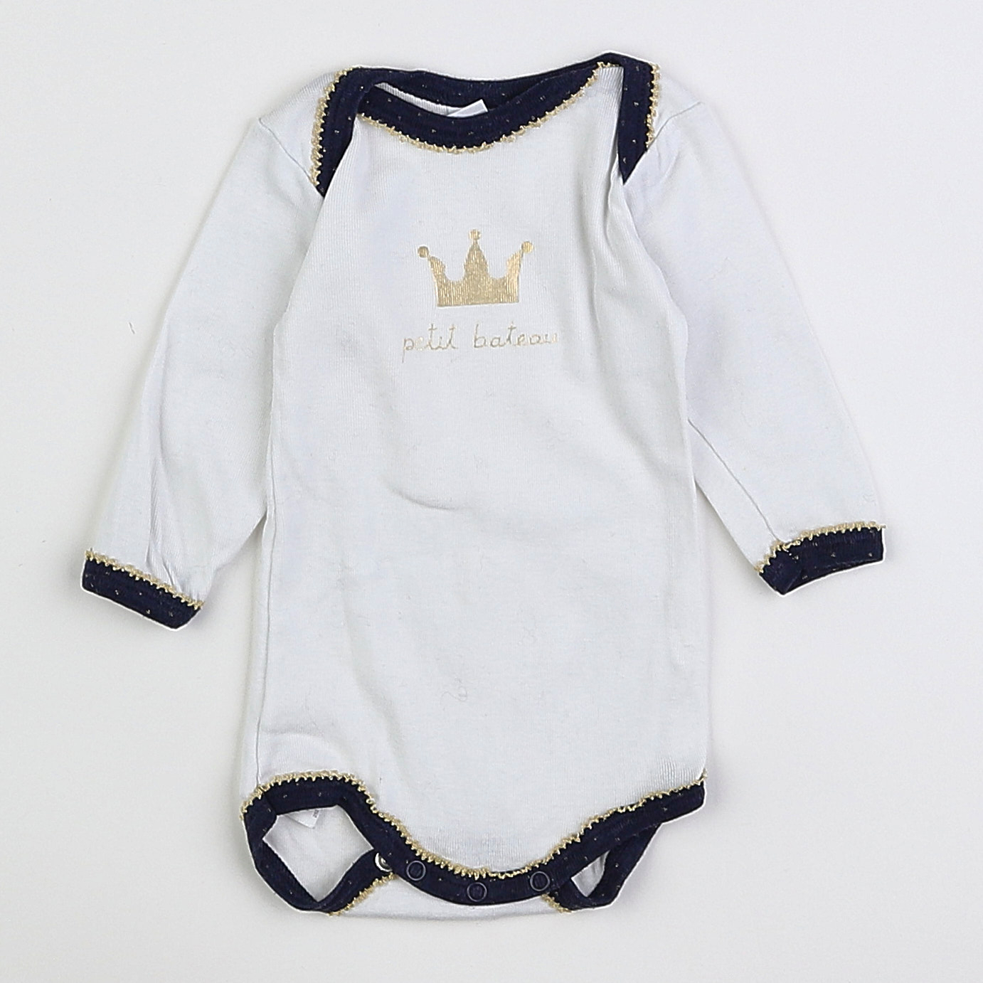 Petit Bateau - body blanc - 3 mois