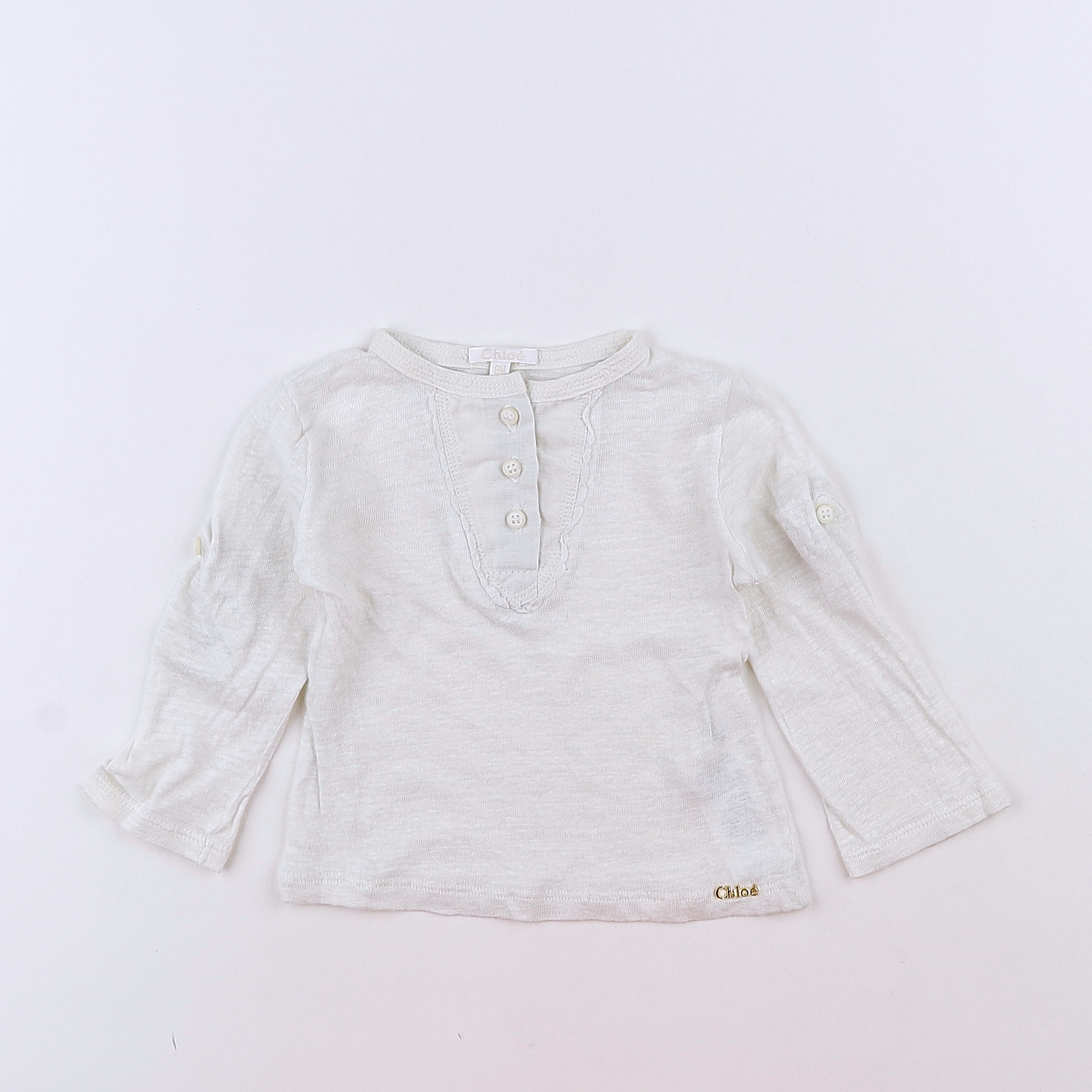 Chloé - tee-shirt beige - 9 mois