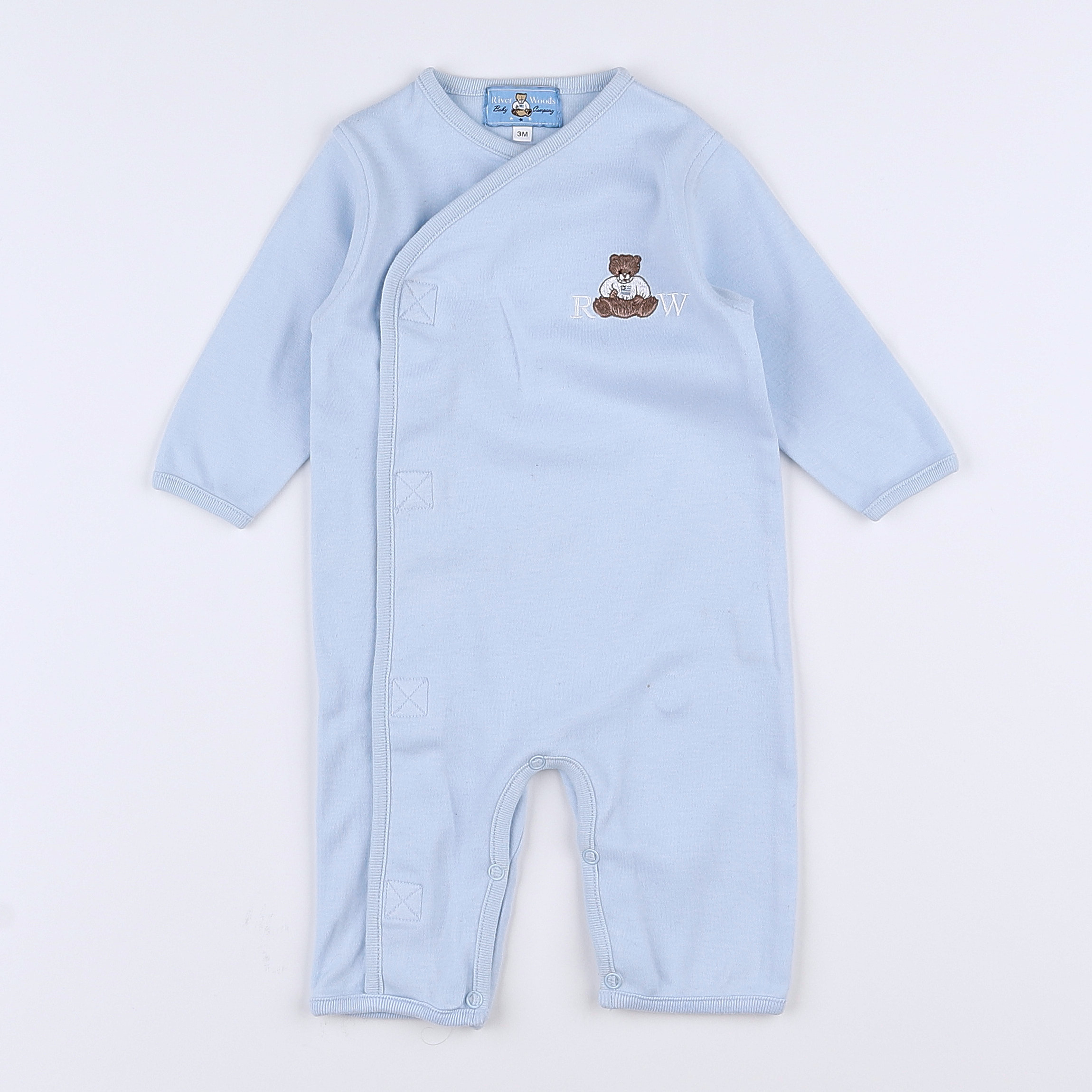 River Woods - pyjama coton bleu - 3 mois