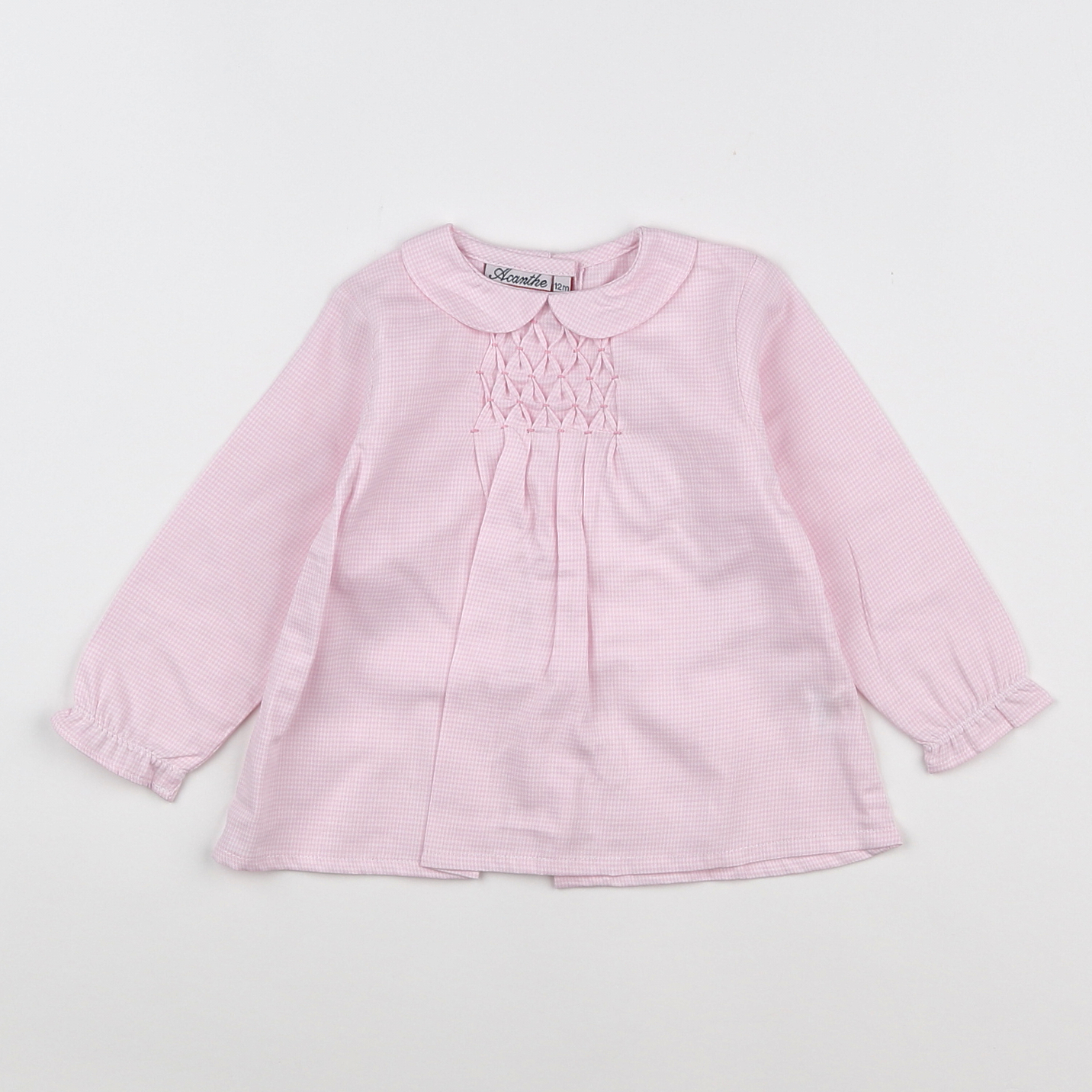 Acanthe - blouse rose - 12 mois