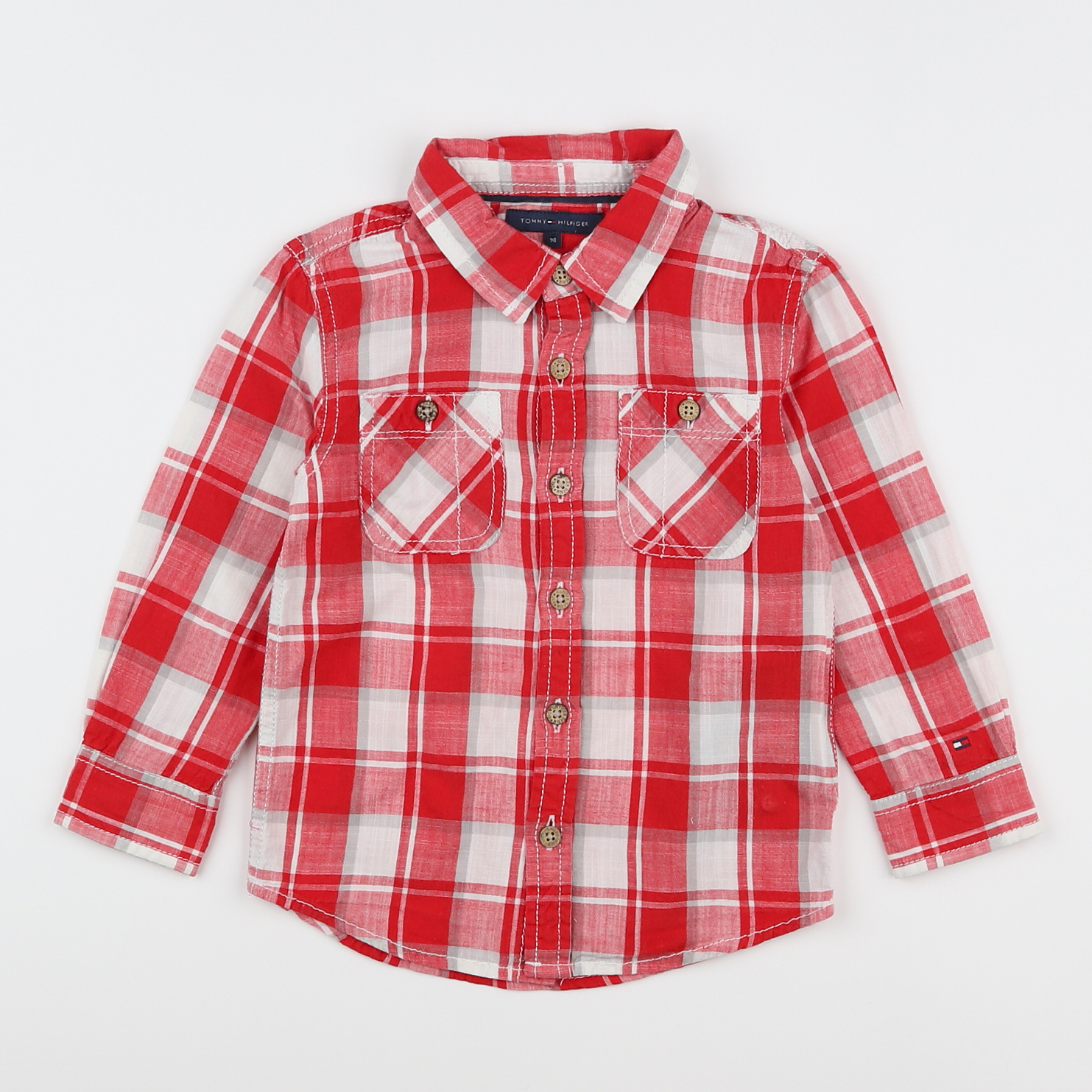 Tommy Hilfiger - chemise rouge - 4 ans