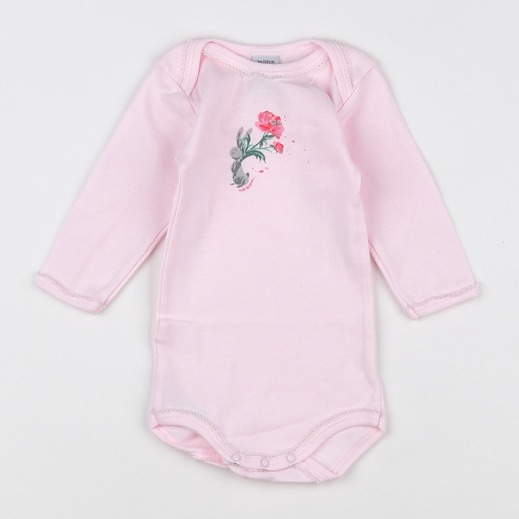 Petit Bateau - body rose - 3 mois