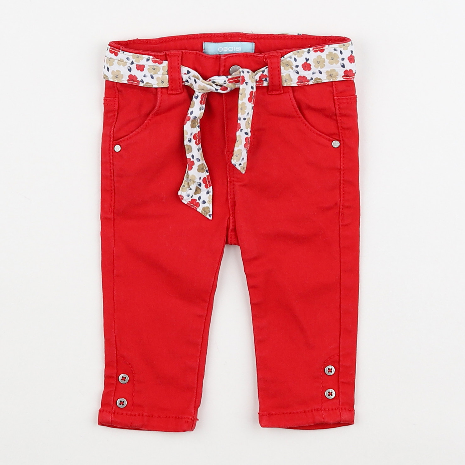 Obaïbi - pantalon rouge - 3 mois