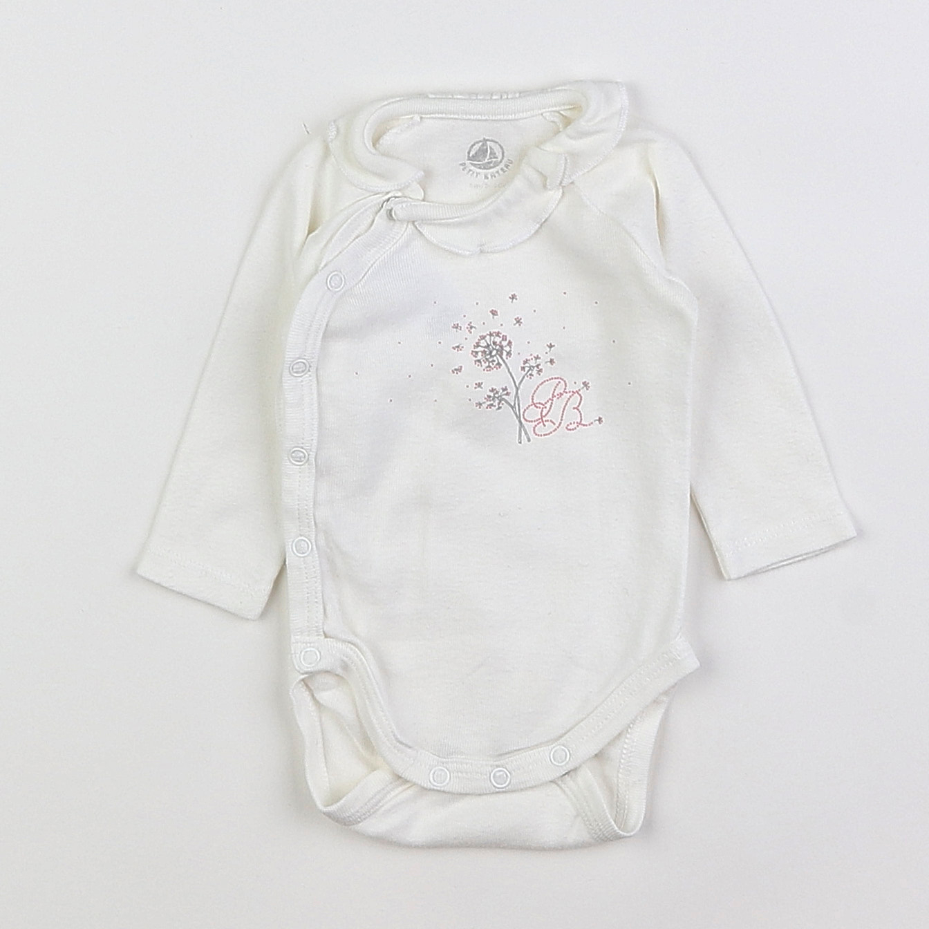 Petit Bateau - body vetement blanc - 1 mois